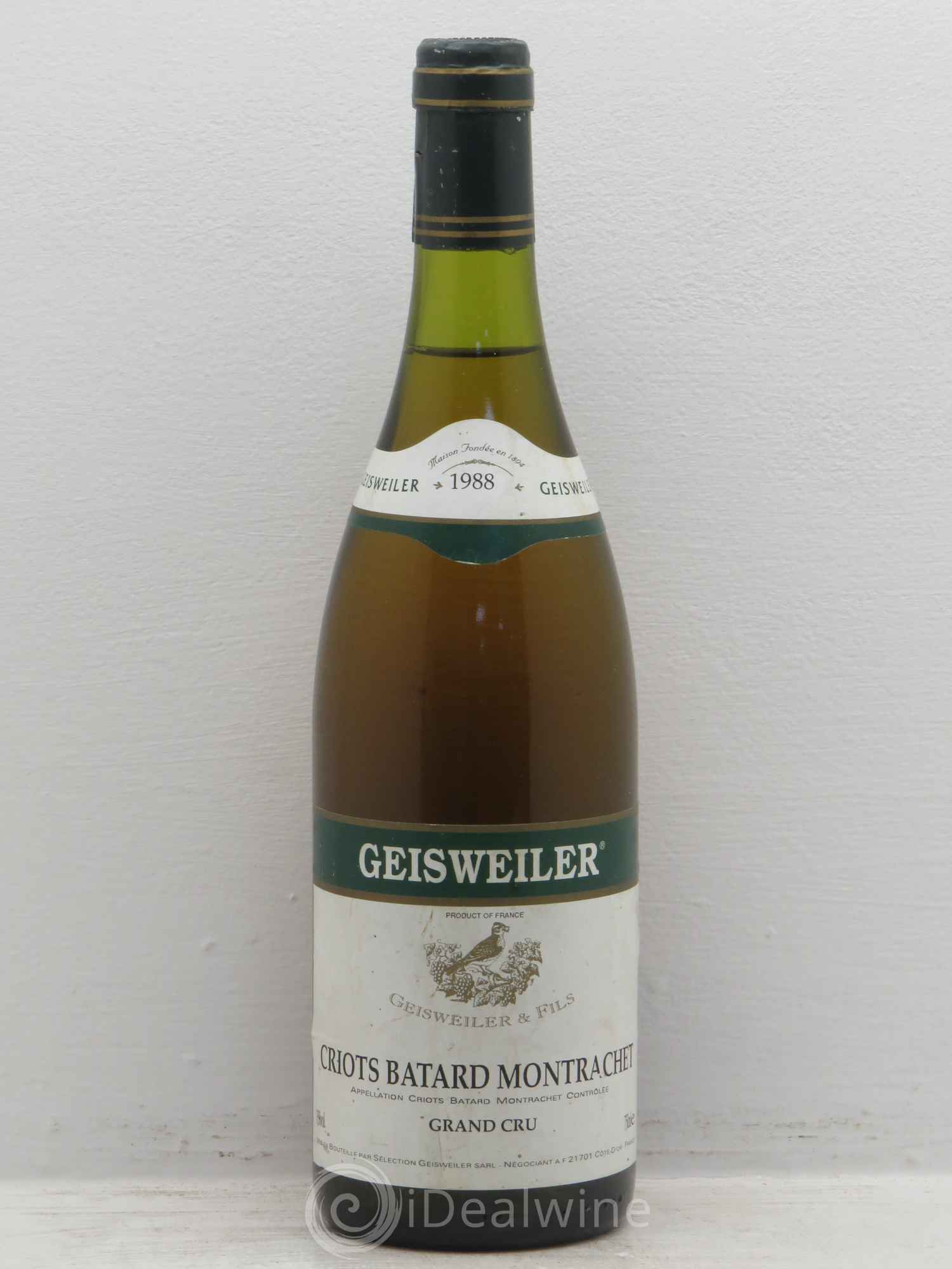 Criots-Bâtard-Montrachet Grand Cru Geisweiler 1988 - Lot de 1 bouteille - 0