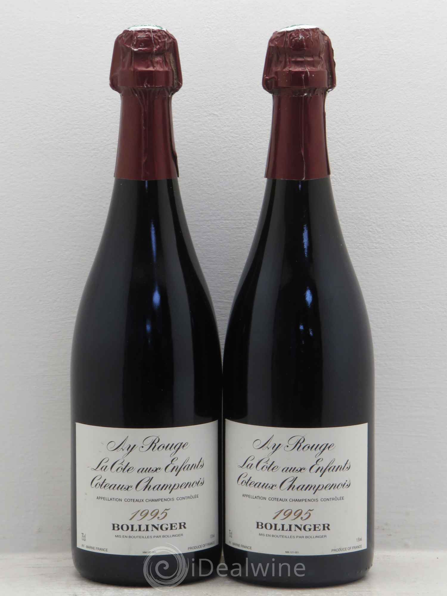 La Côte Aux Enfants Bollinger 1995 - Lot de 2 bouteilles - 0
