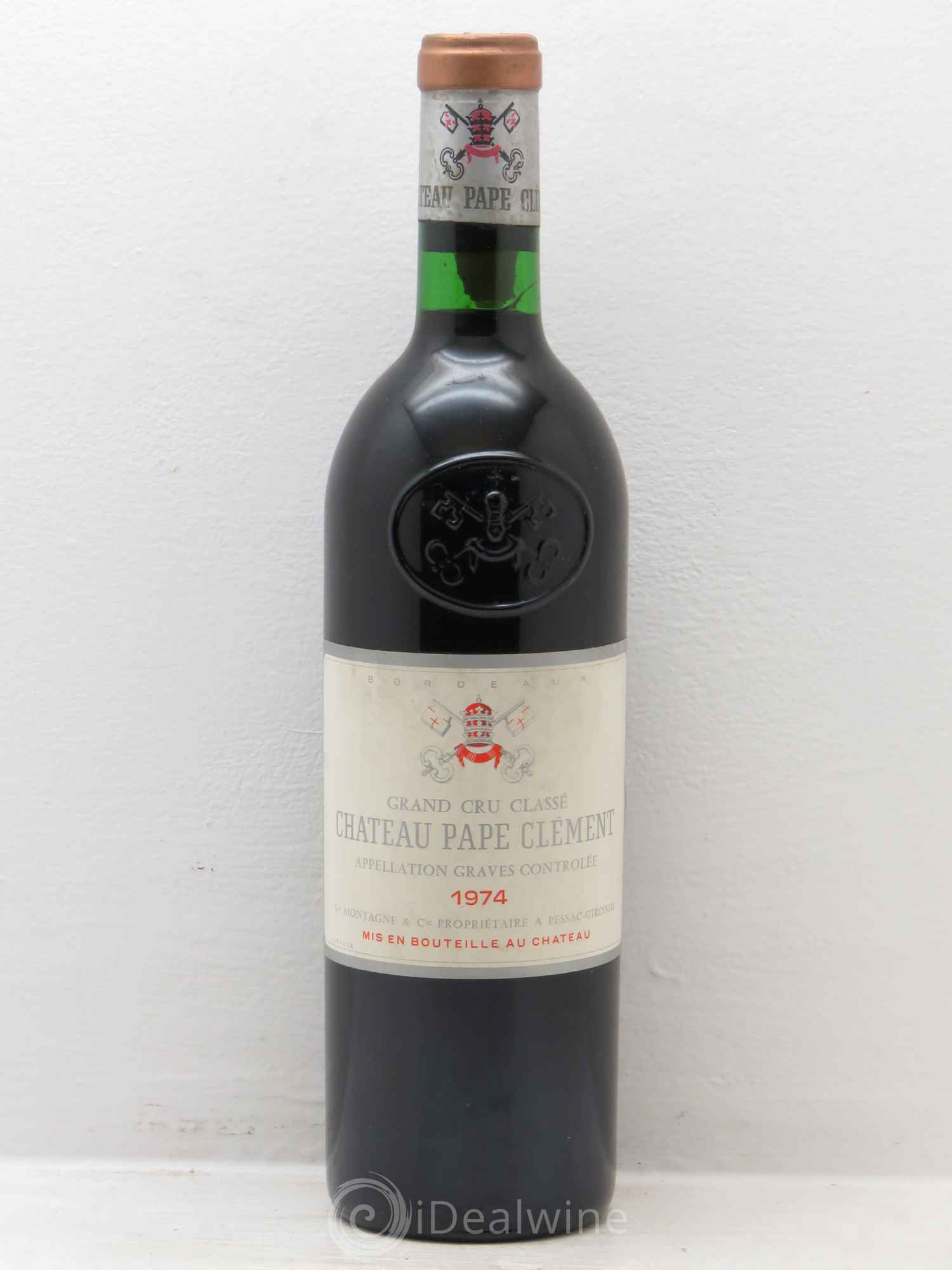 Château Pape Clément Cru Classé de Graves 1974 - Lot de 1 bouteille - 0