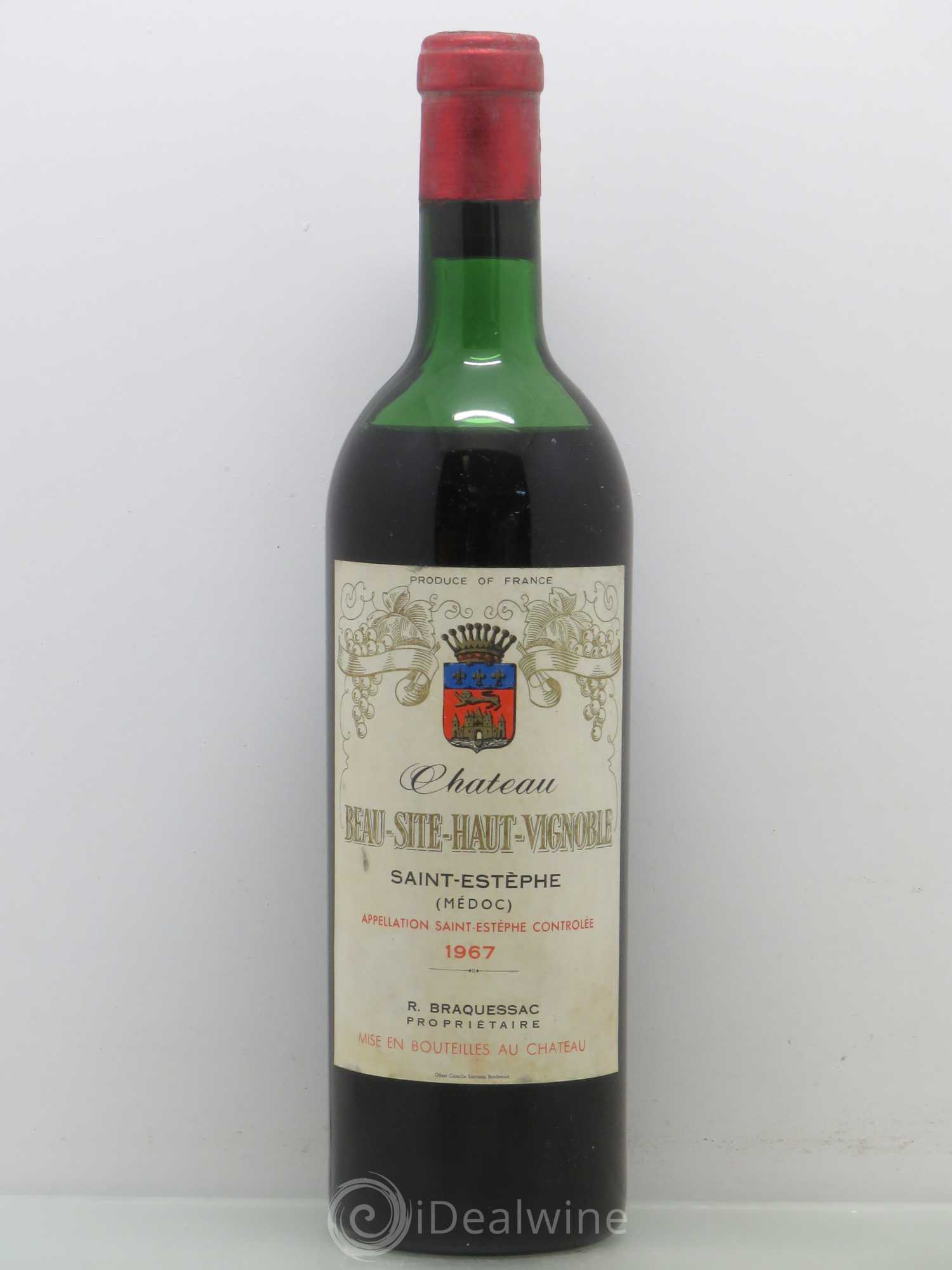 Château Beau Site Haut Vignoble Cru Bourgeois 1967 - Lot de 1 bouteille - 0