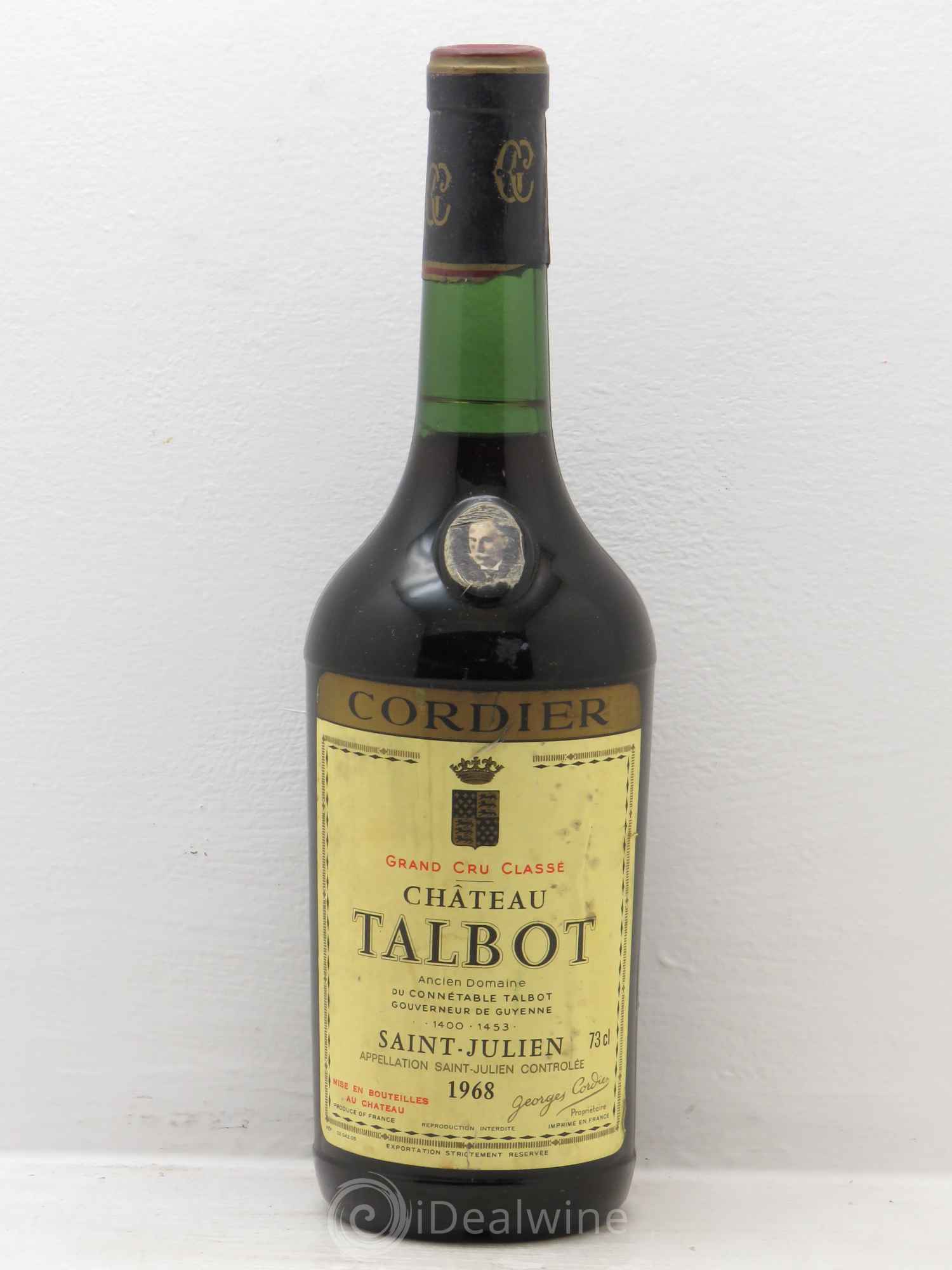 Château Talbot 4ème Grand Cru Classé 1968 - Lot de 1 bouteille - 0