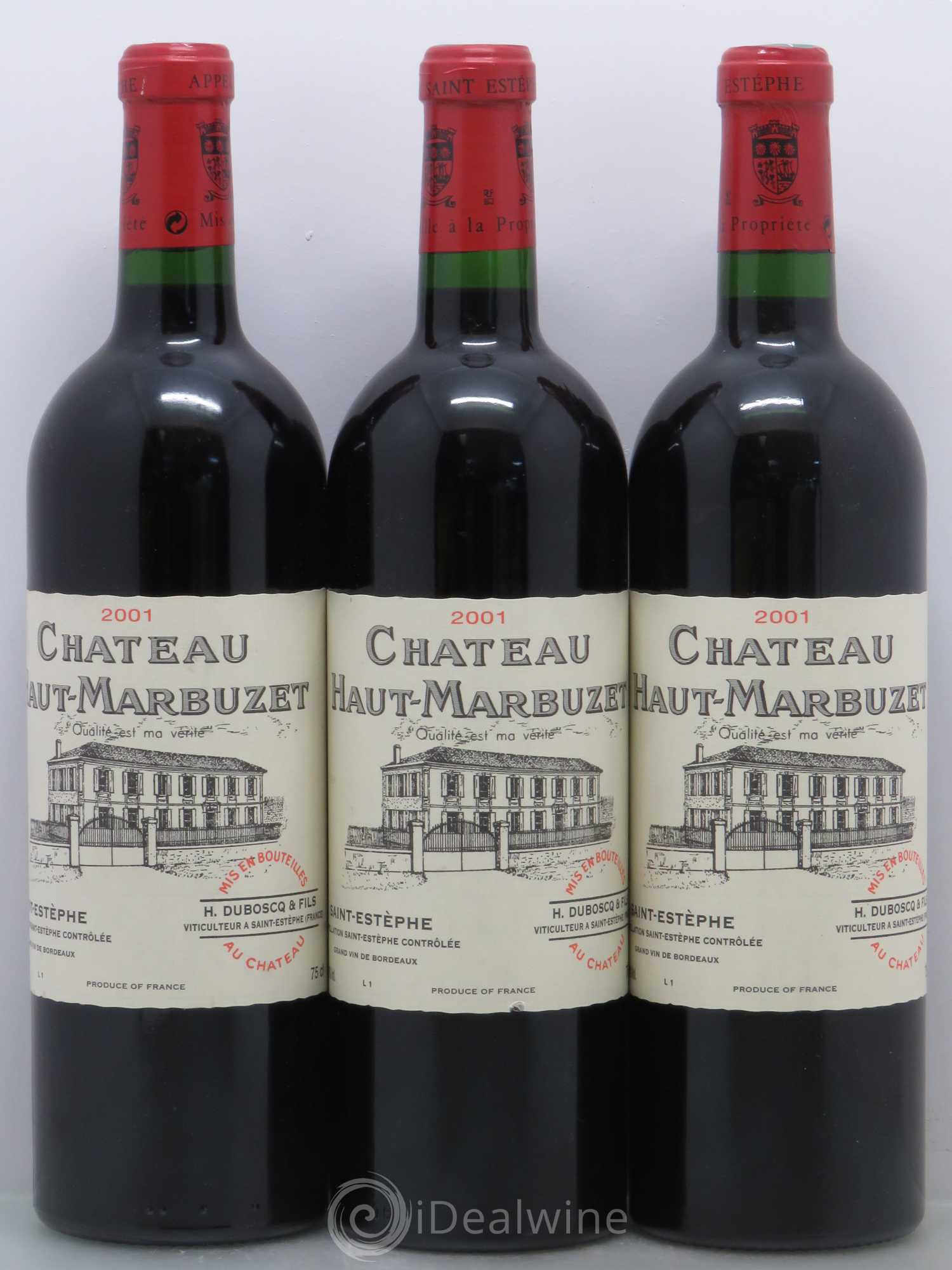 Château Haut Marbuzet 2001 - Lot de 6 bouteilles - 2
