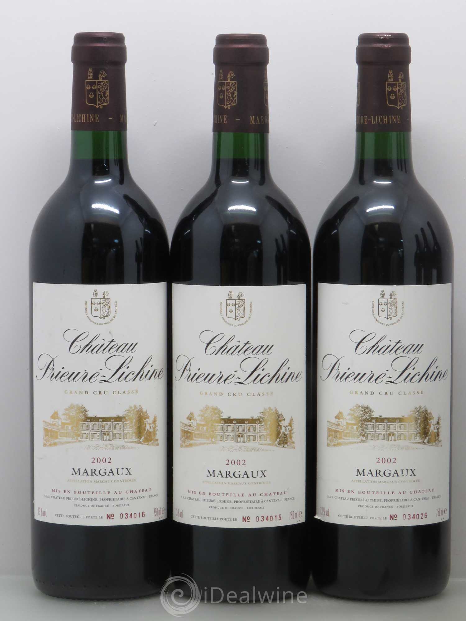 Château Prieuré Lichine 4ème Grand Cru Classé 2002 - Lot de 6 bouteilles - 1