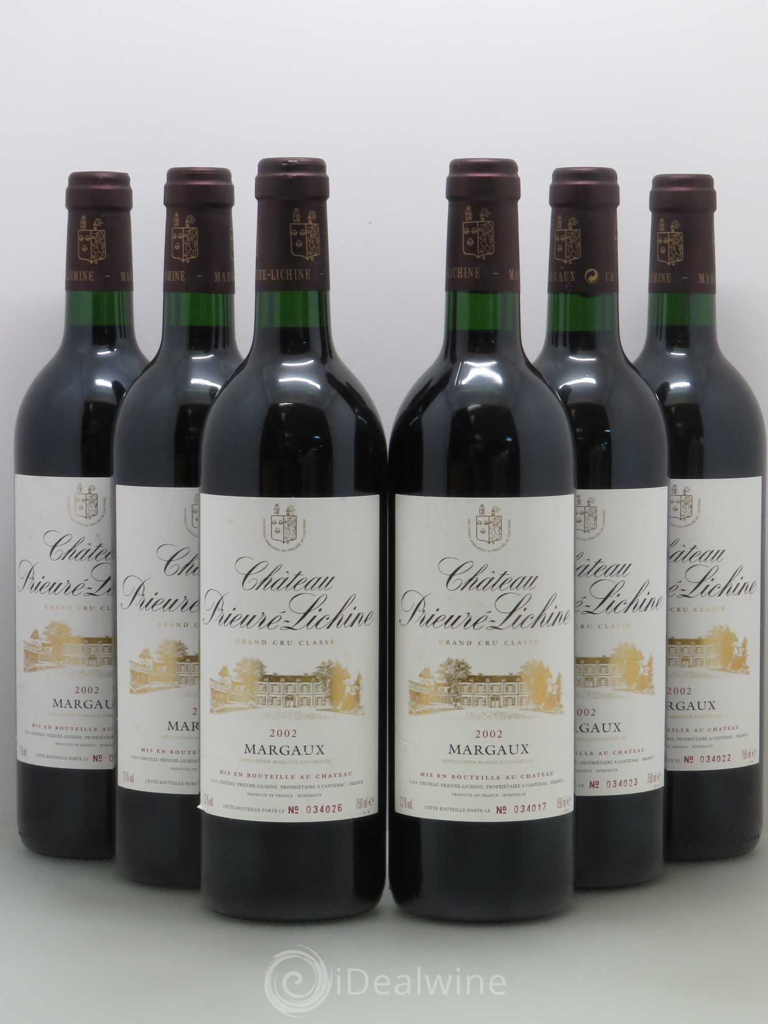 Château Prieuré Lichine 4ème Grand Cru Classé 2002 - Lot de 6 bouteilles - 0