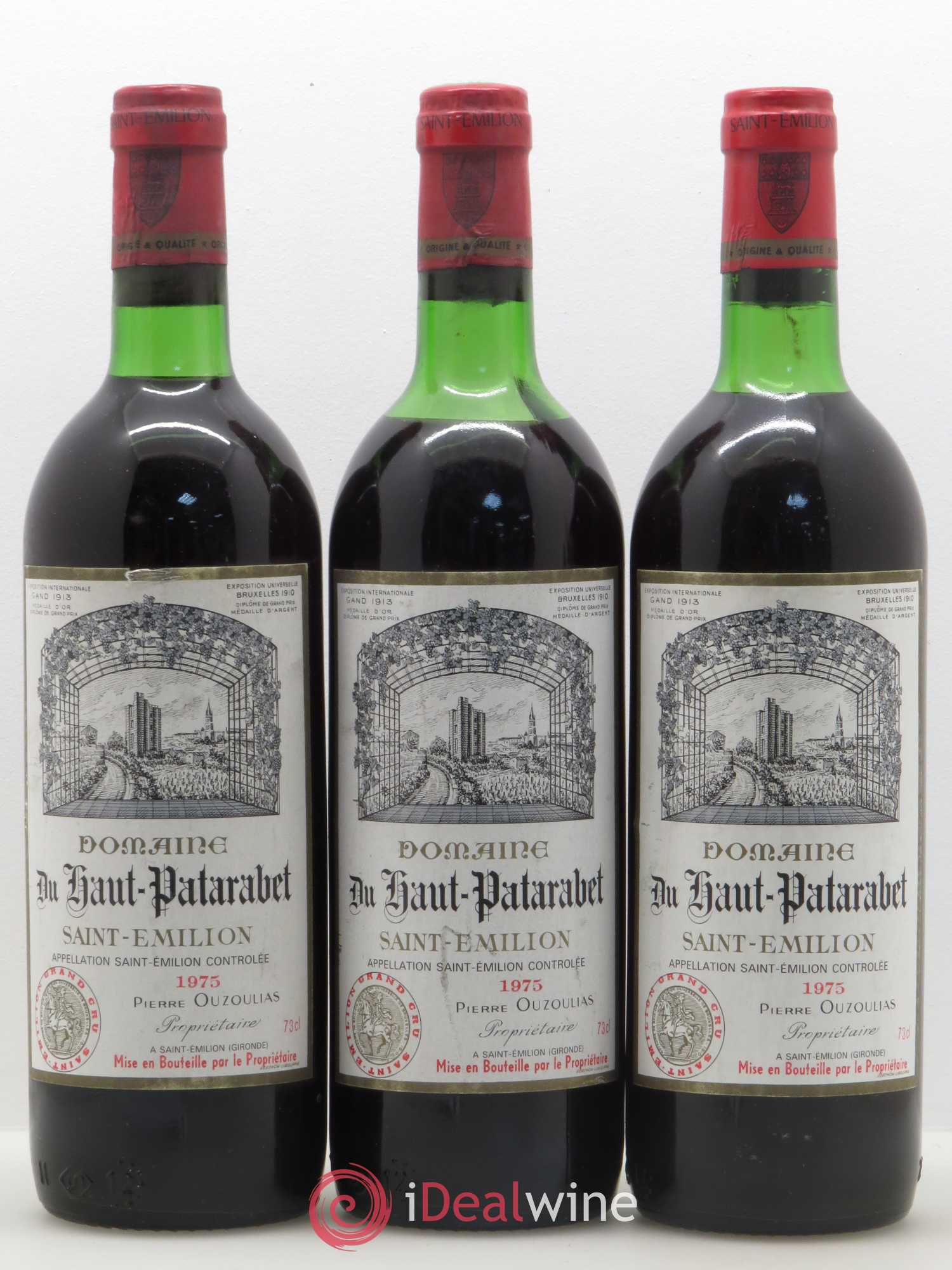 Saint-Émilion Domaine du Haut Patarabet 1975 - Posten von 3 Flaschen - 0