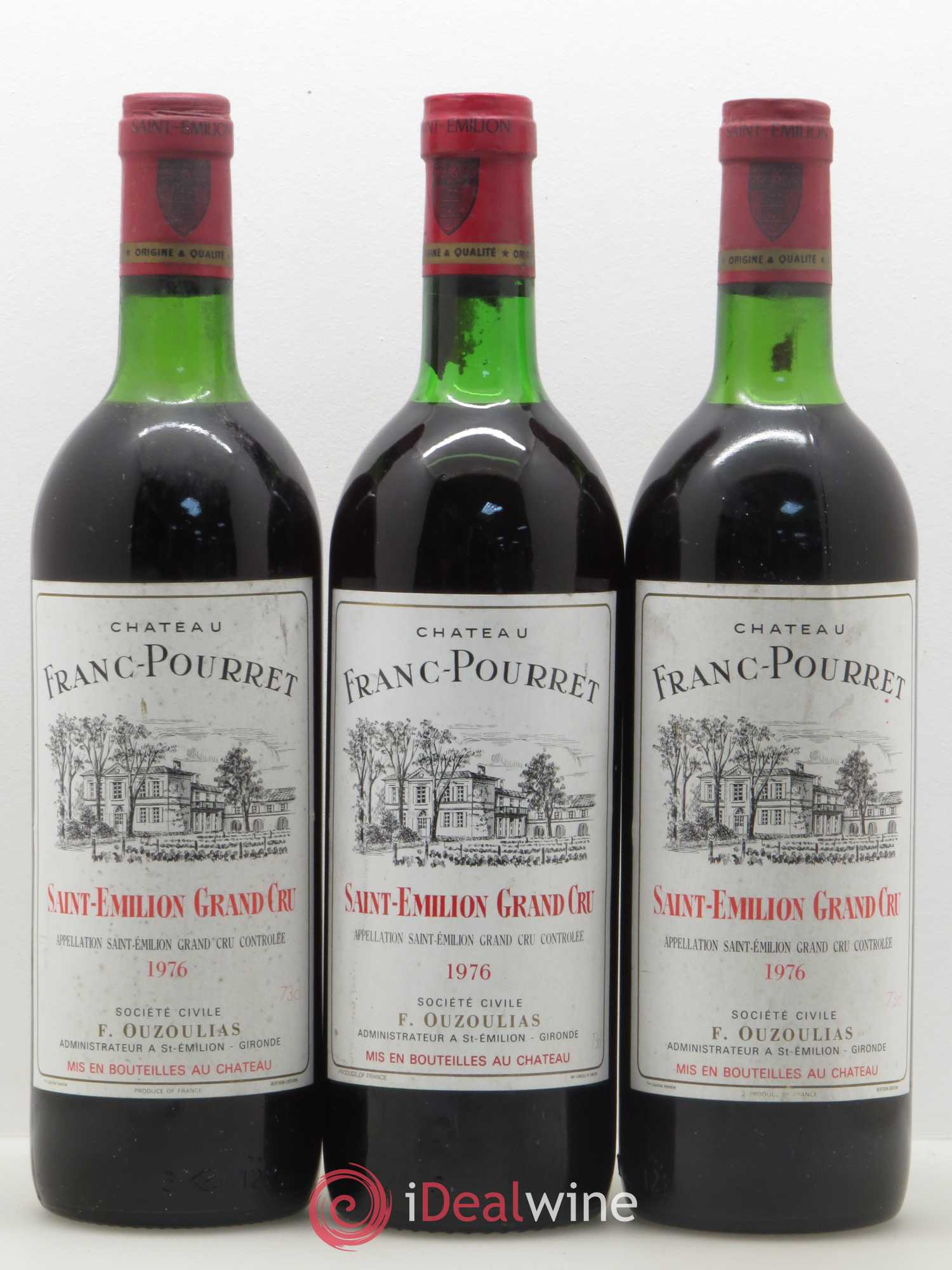 Saint-Émilion Château Franc Pourret (sans prix de réserve) 1976 - Posten von 3 Flaschen - 0