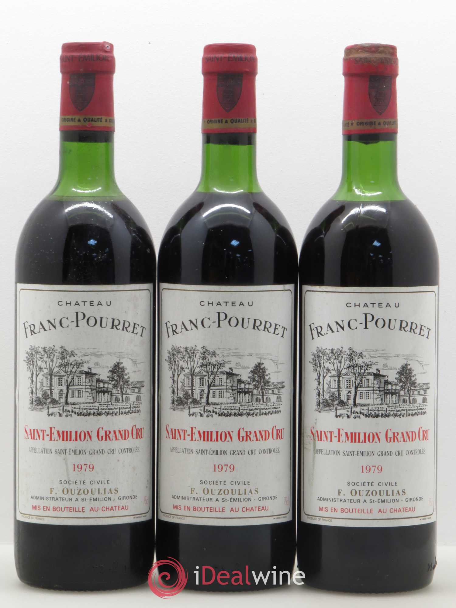 Saint-Émilion Château Franc Pourret (sans prix de réserve) 1979 - Posten von 3 Flaschen - 0