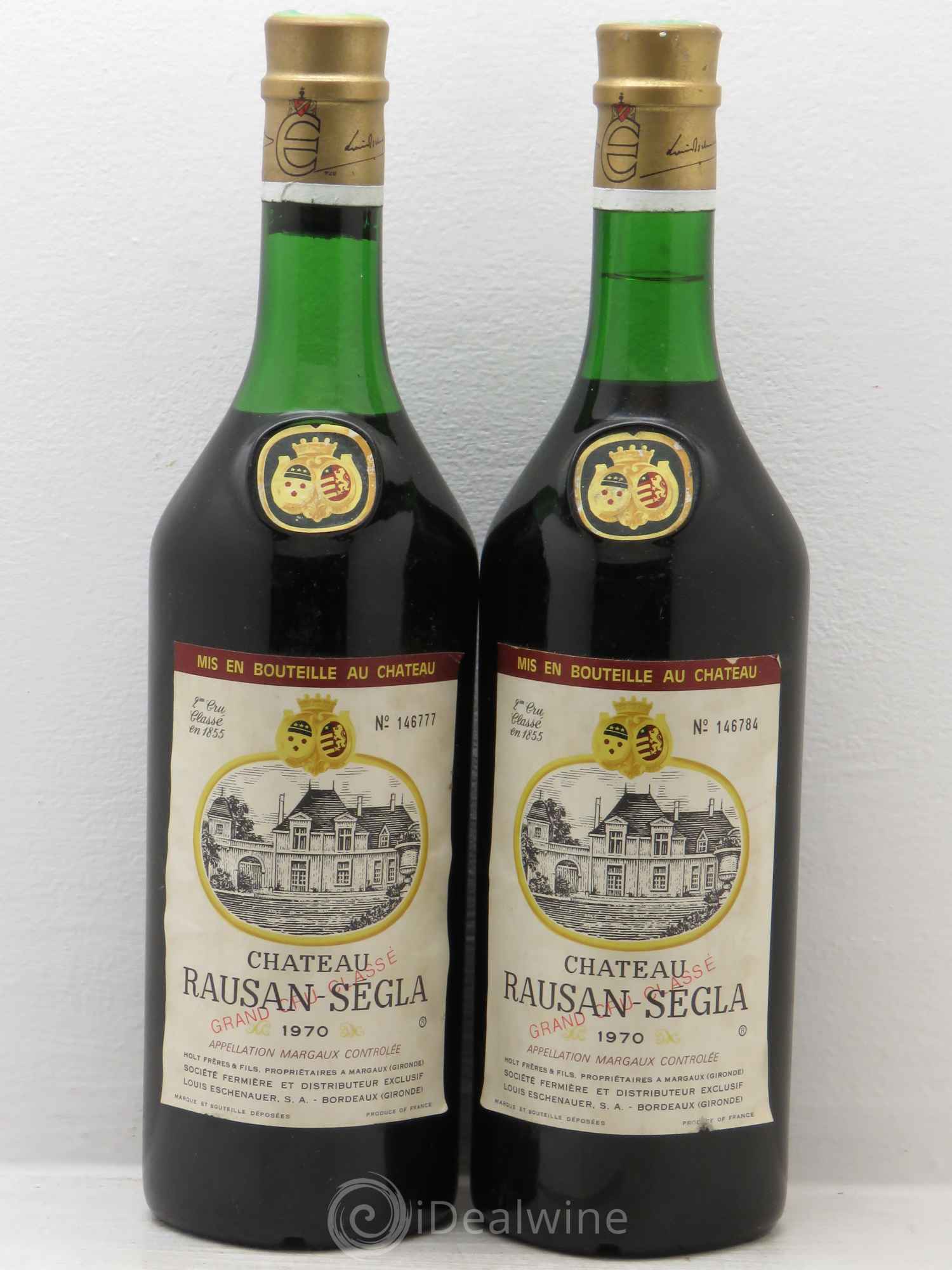 Château Rauzan Ségla Grand Cru Classé 1970 - Posten von 2 Flaschen - 0