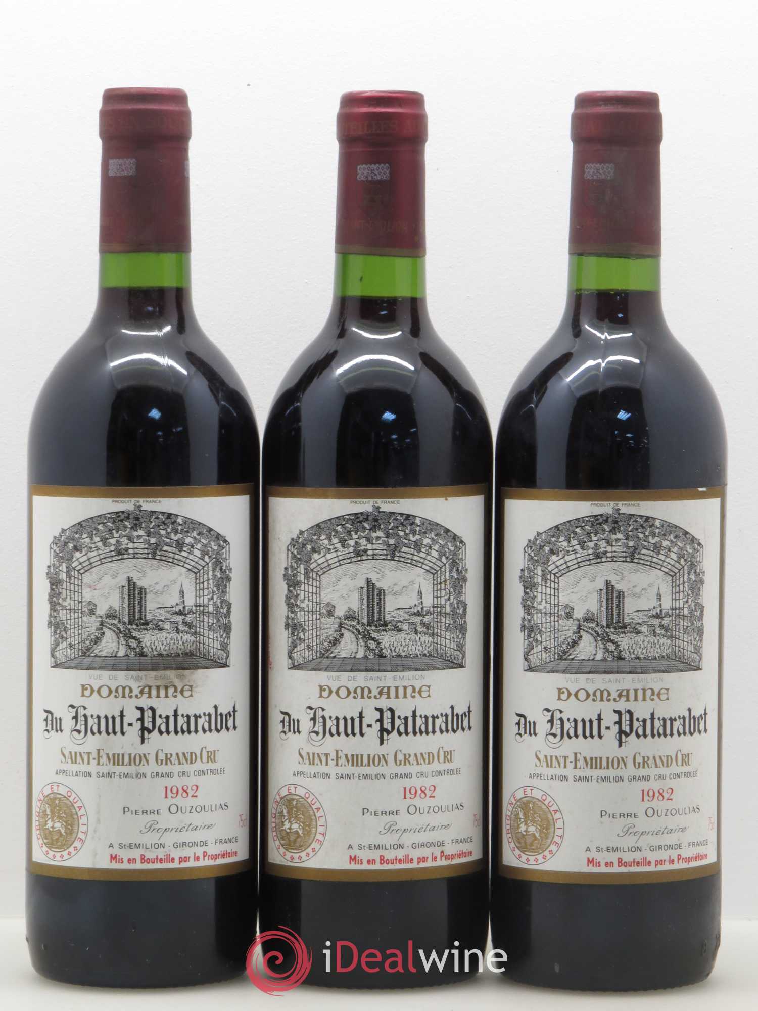 Saint-Émilion Domaine du Haut Patarabet 1982 - Posten von 3 Flaschen - 0