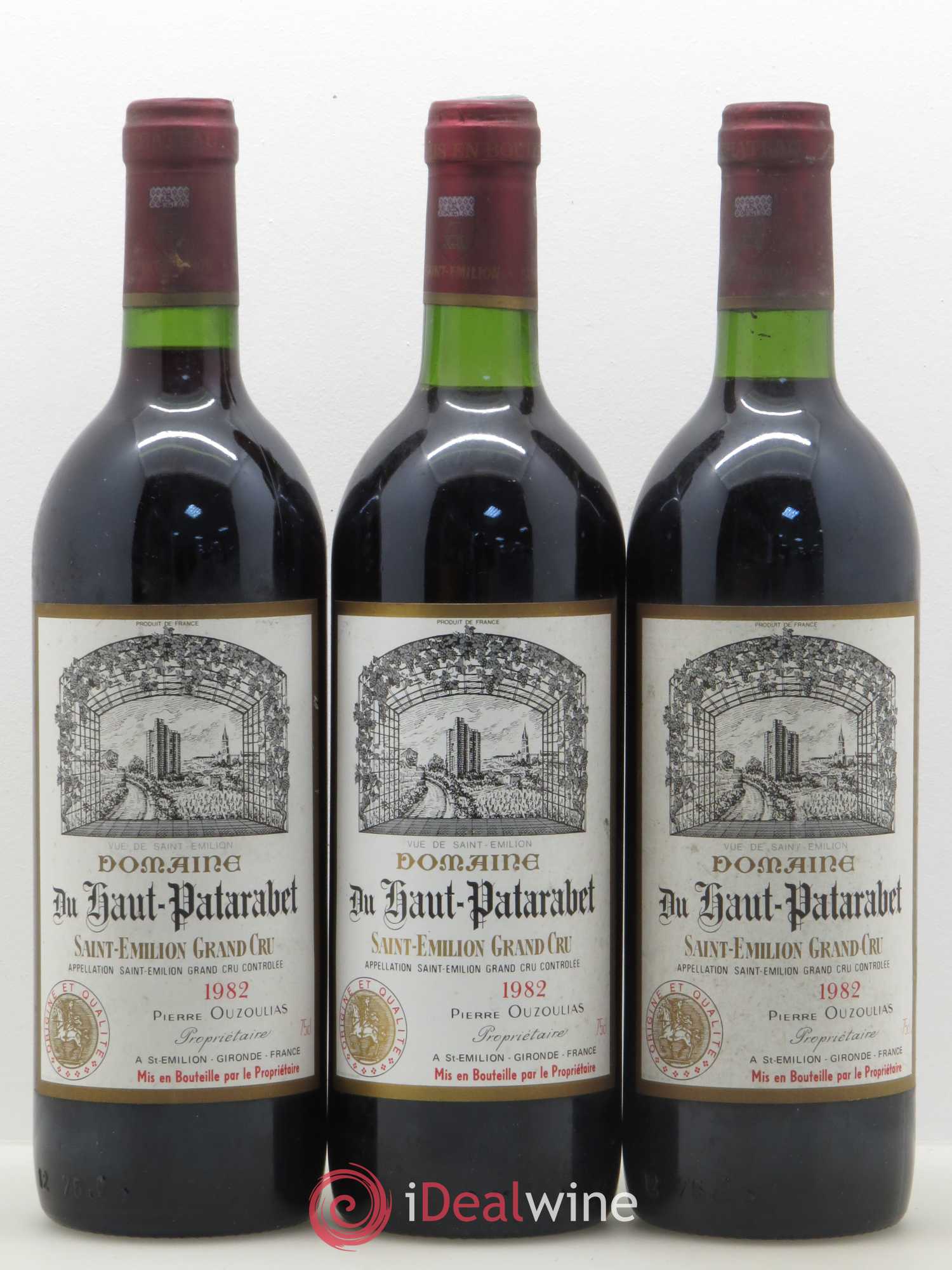 Saint-Émilion Domaine du Haut Patarabet (sans prix de réserve) 1982 - Posten von 3 Flaschen - 0
