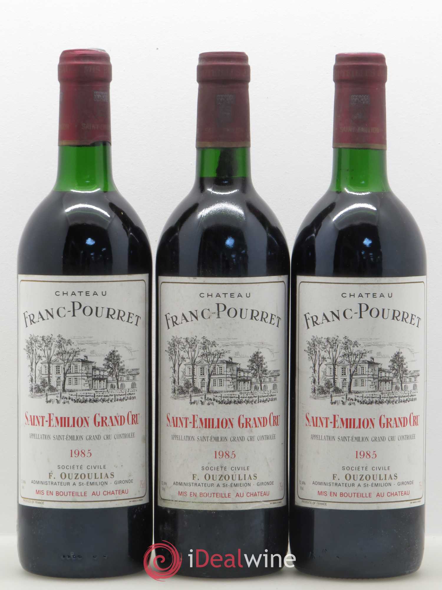 Saint-Émilion Château Franc Pourret (sans prix de réserve) 1985 - Posten von 3 Flaschen - 0