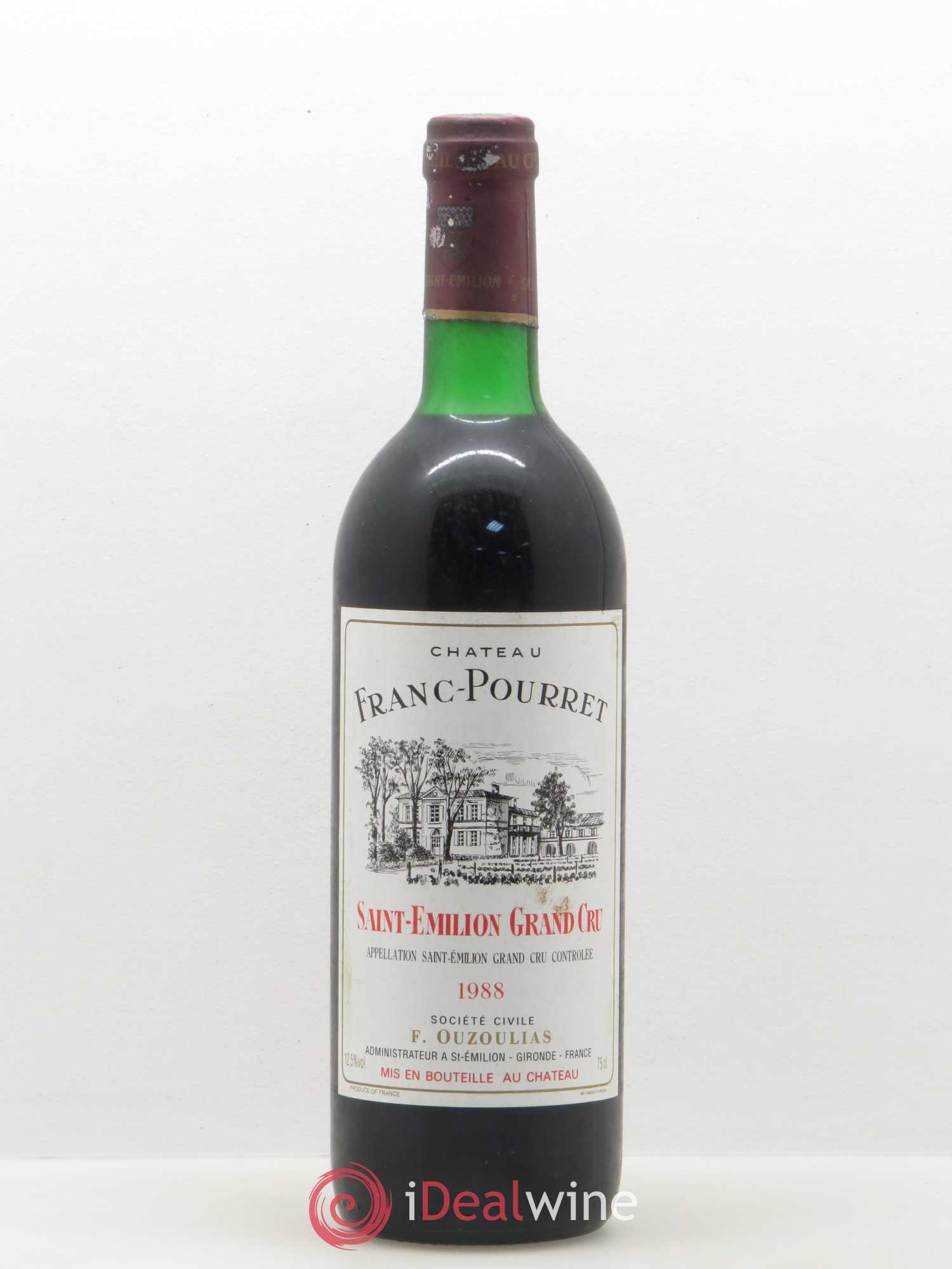 Saint-Émilion Château Franc Pourret 1988 - Lot de 1 bouteille - 0