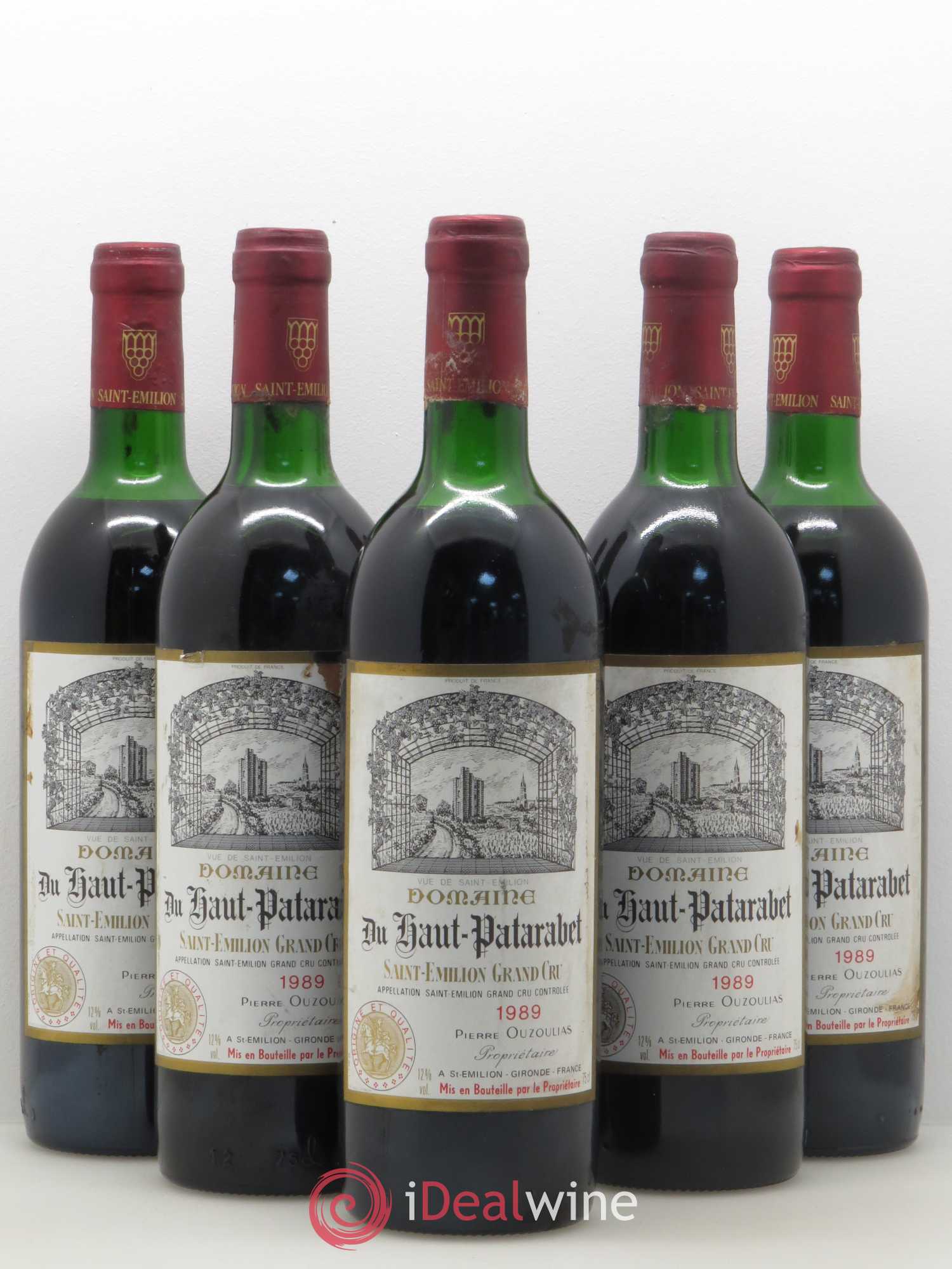 Saint-Émilion Domaine du Haut Patarabet (sans prix de réserve) 1989 - Posten von 5 Flaschen - 0