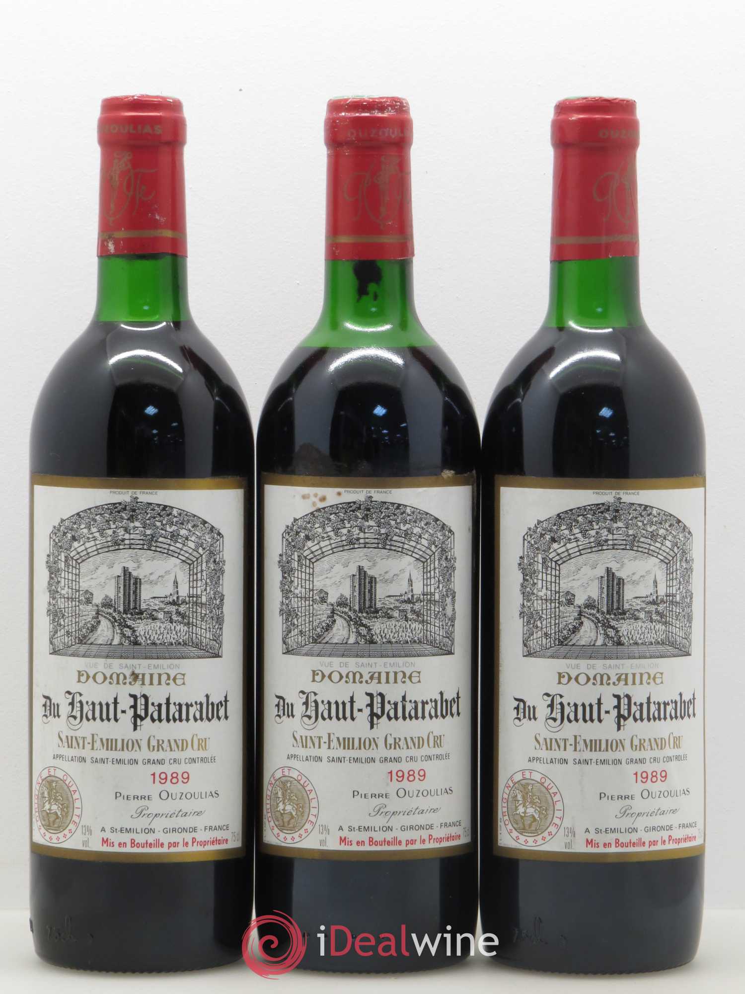 Saint-Émilion Domaine du Haut Patarabet 1989 - Posten von 3 Flaschen - 0