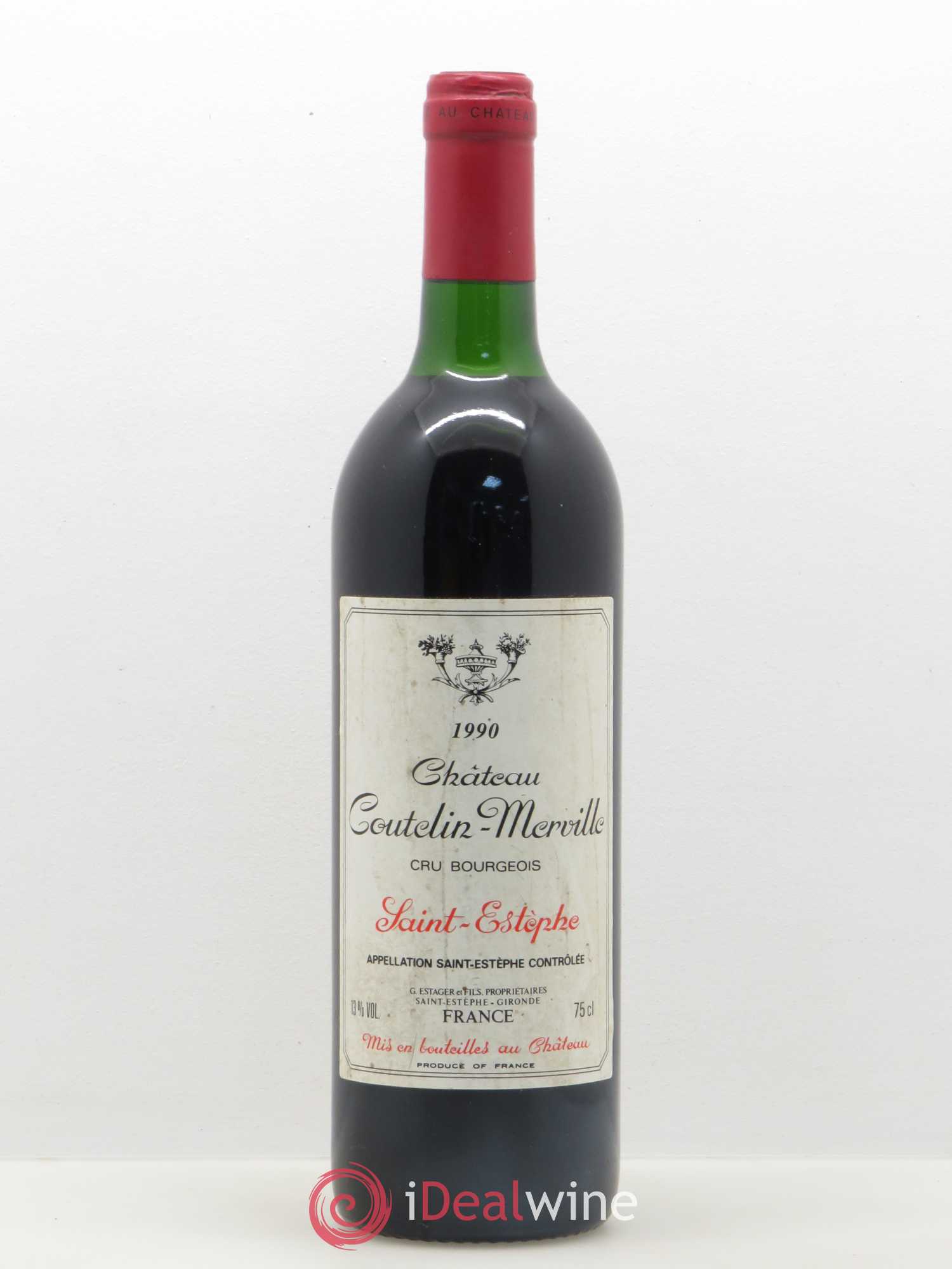 Château Coutelin-Merville Cru Bourgeois 1990 - Lot de 1 bouteille - 0