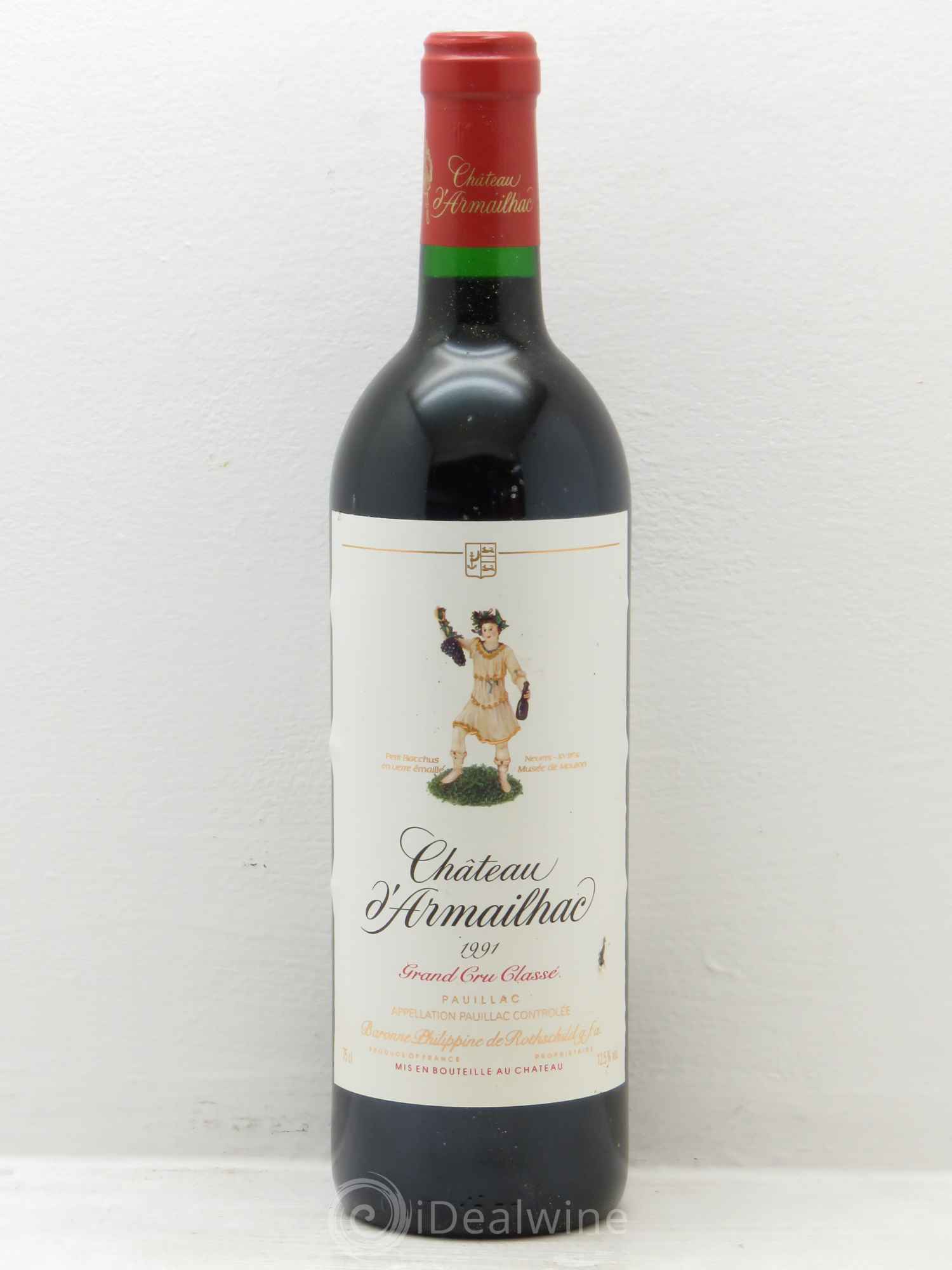 Château d' Armailhac - Mouton Baron(ne) Philippe 5ème Grand Cru Classé 1991 - Lot de 6 bouteilles - 0