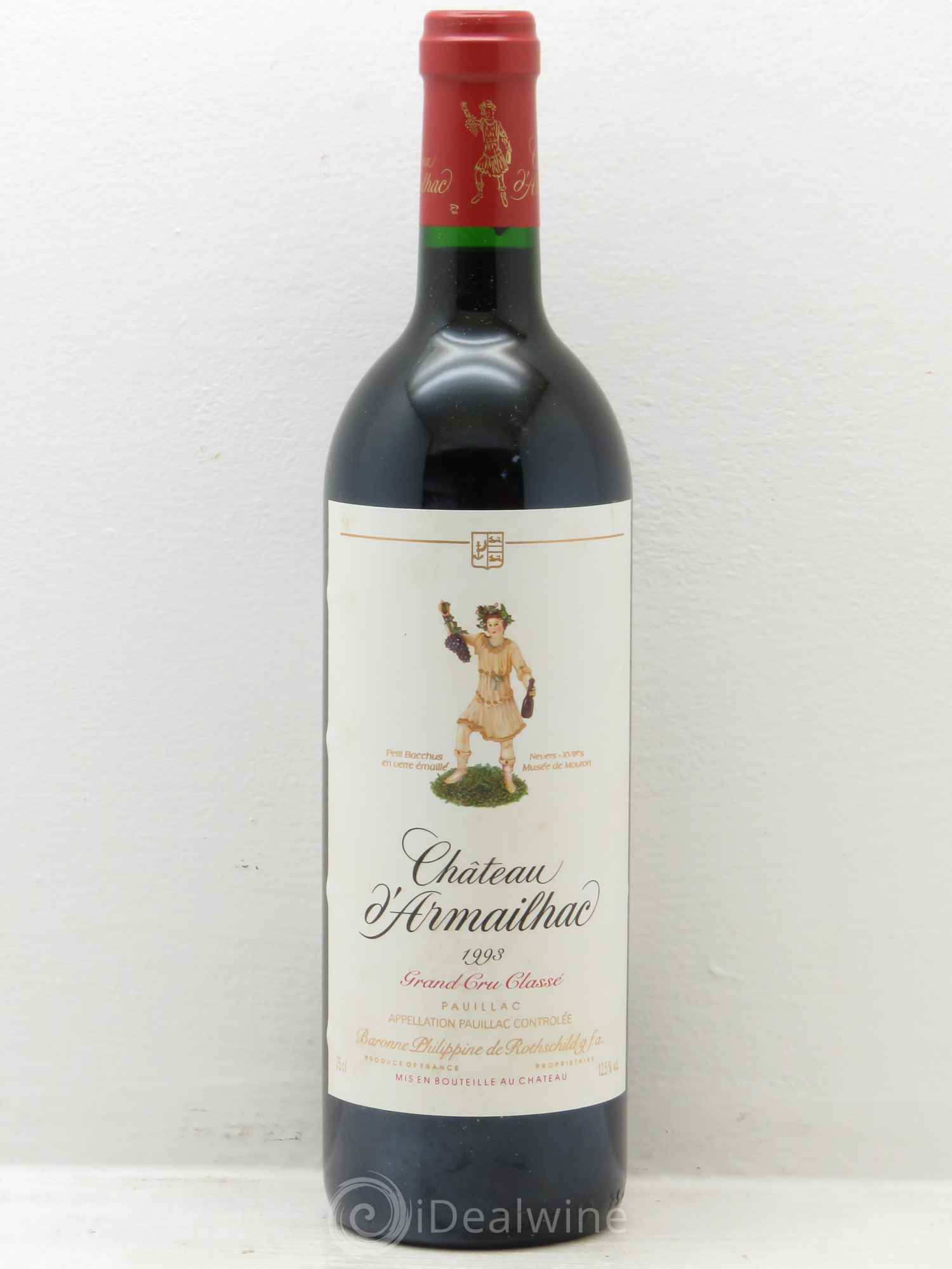 Château d' Armailhac - Mouton Baron(ne) Philippe 5ème Grand Cru Classé 1993 - Lot de 12 bouteilles - 0