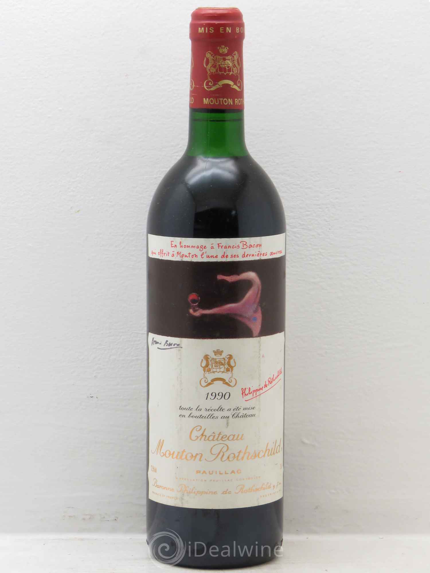 Château Mouton Rothschild 1er Grand Cru Classé 1990 - Lot de 1 bouteille - 0