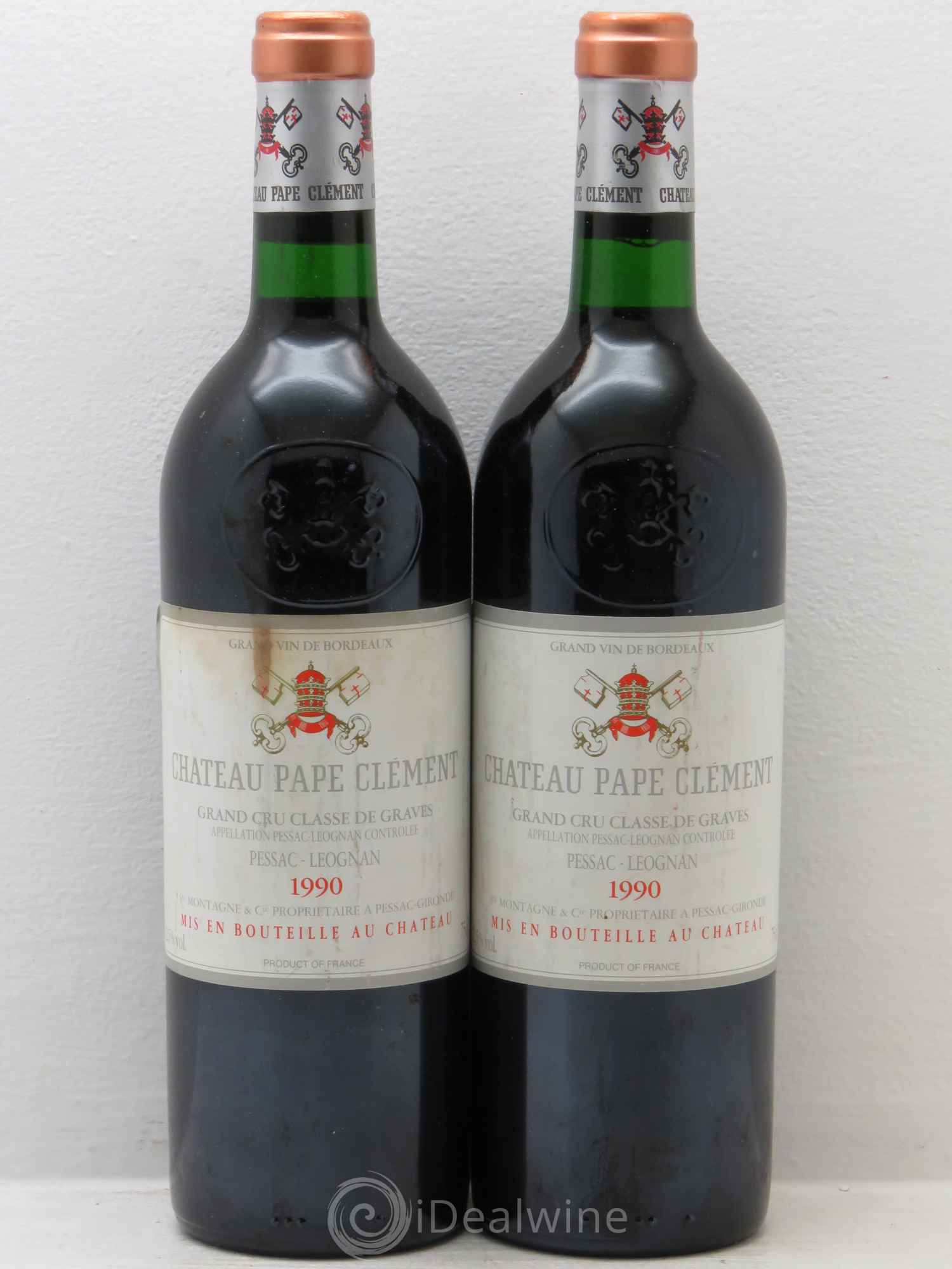 Château Pape Clément Cru Classé de Graves 1990 - Lot de 2 bouteilles - 0