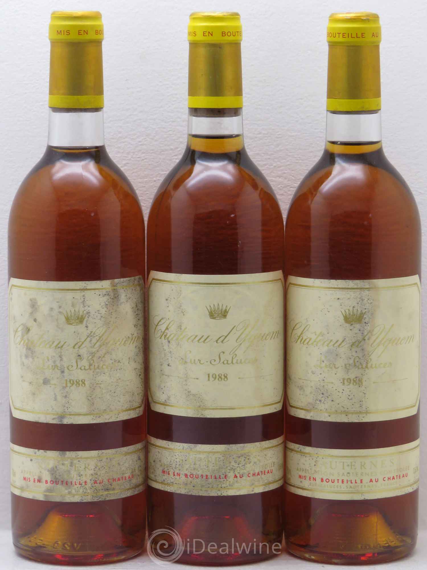 Château d' Yquem 1er Cru Classé Supérieur 1988 - Lotto di 3 bottiglie - 0