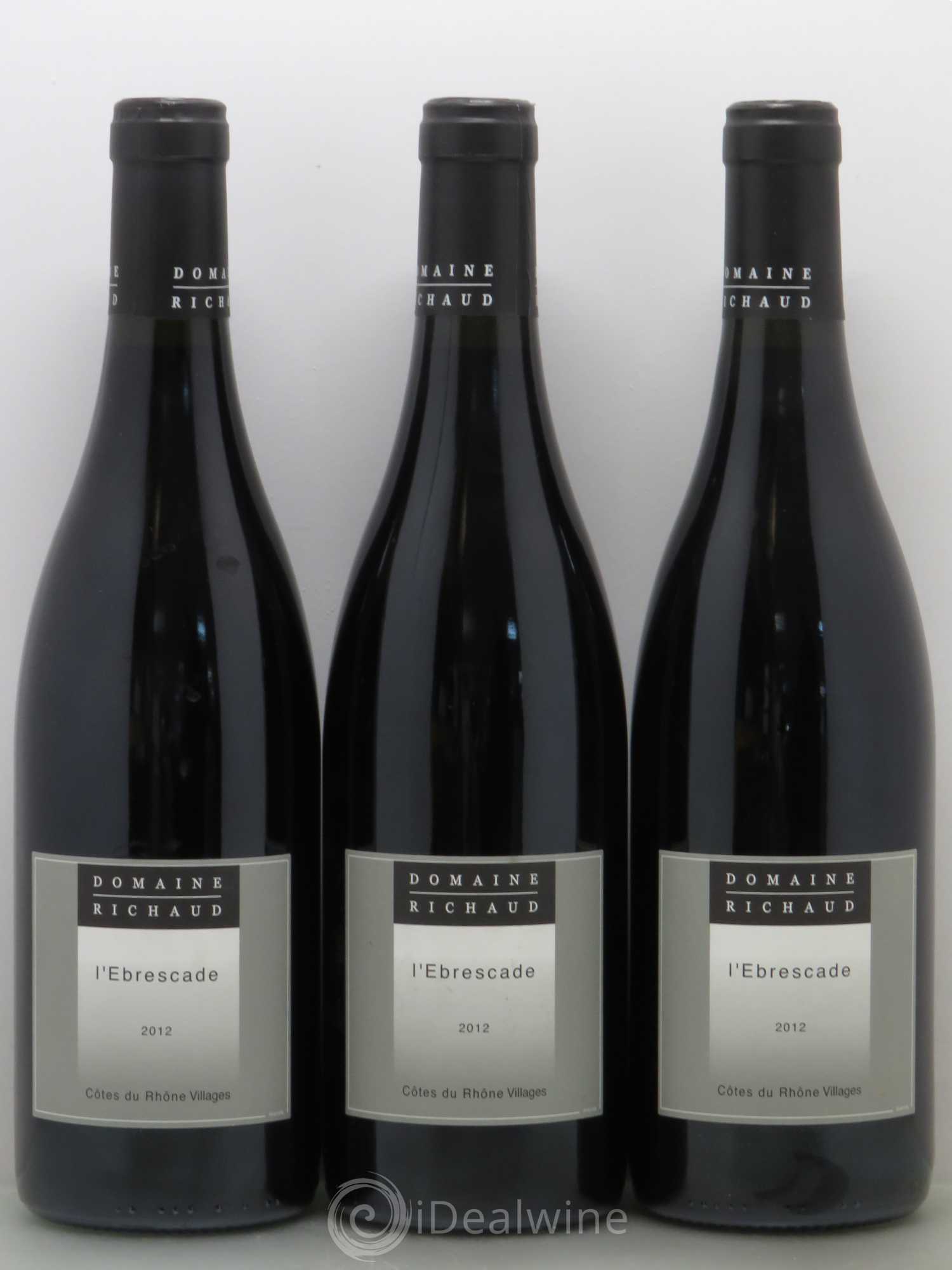 Cairanne Ebrescade Marcel Richaud 2012 - Lot de 3 bouteilles - 0