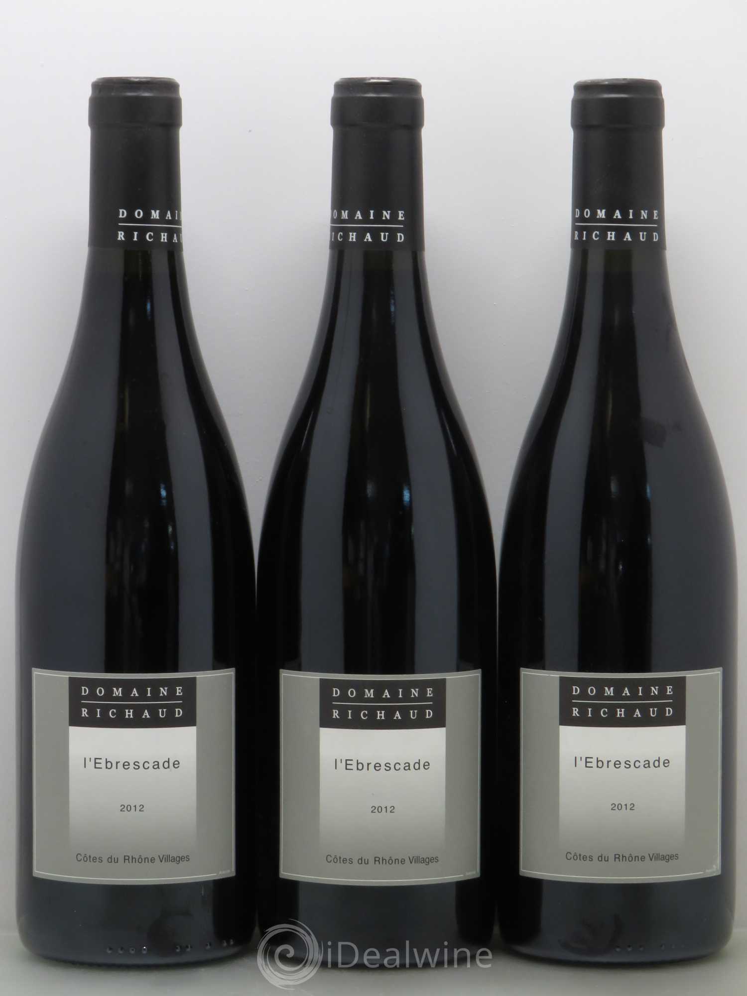 Cairanne Ebrescade Marcel Richaud 2012 - Lot de 3 bouteilles - 0