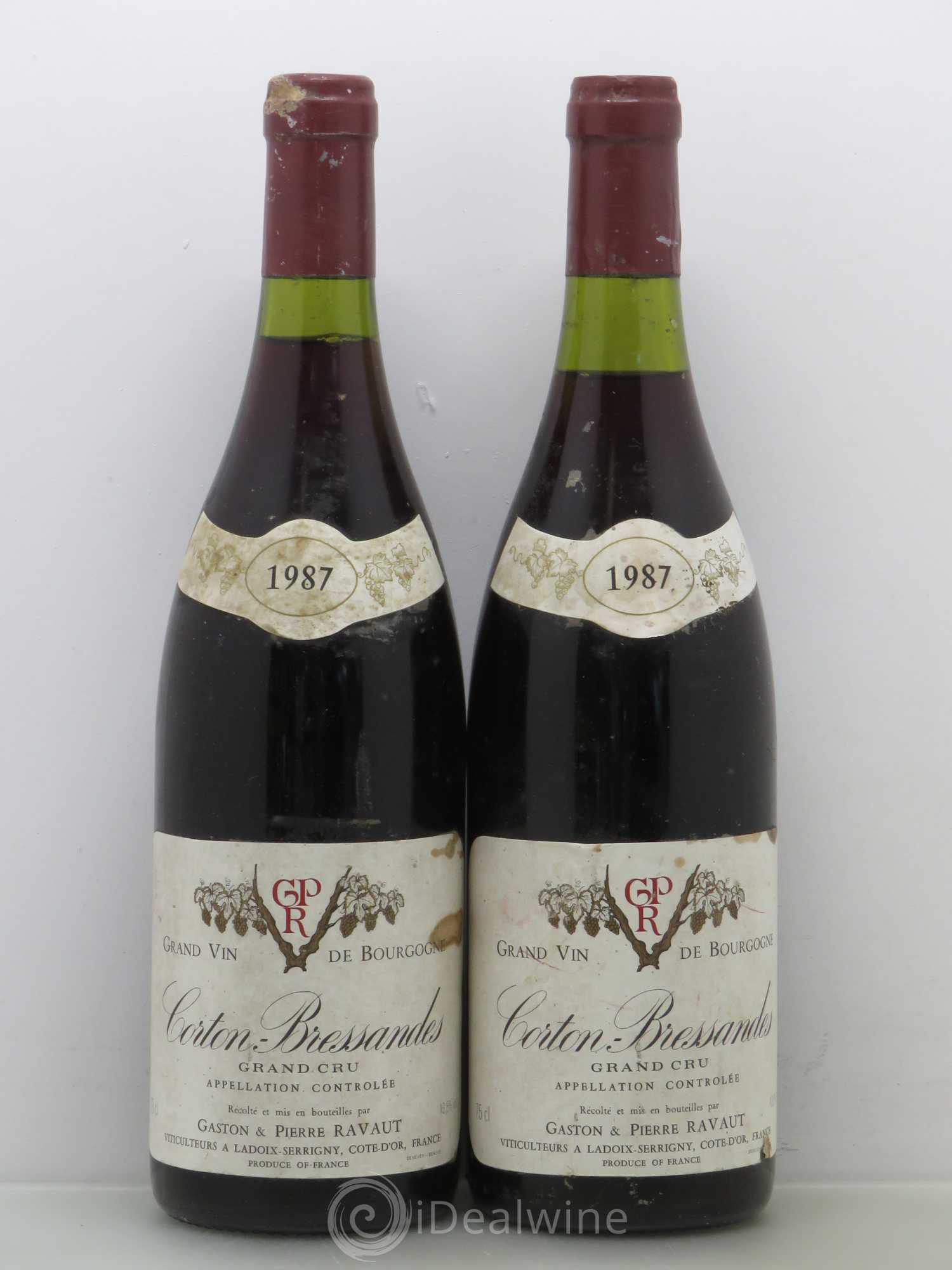 Corton Grand Cru Bressandes - Ravaut 1987 - Lot de 2 bouteilles - 0