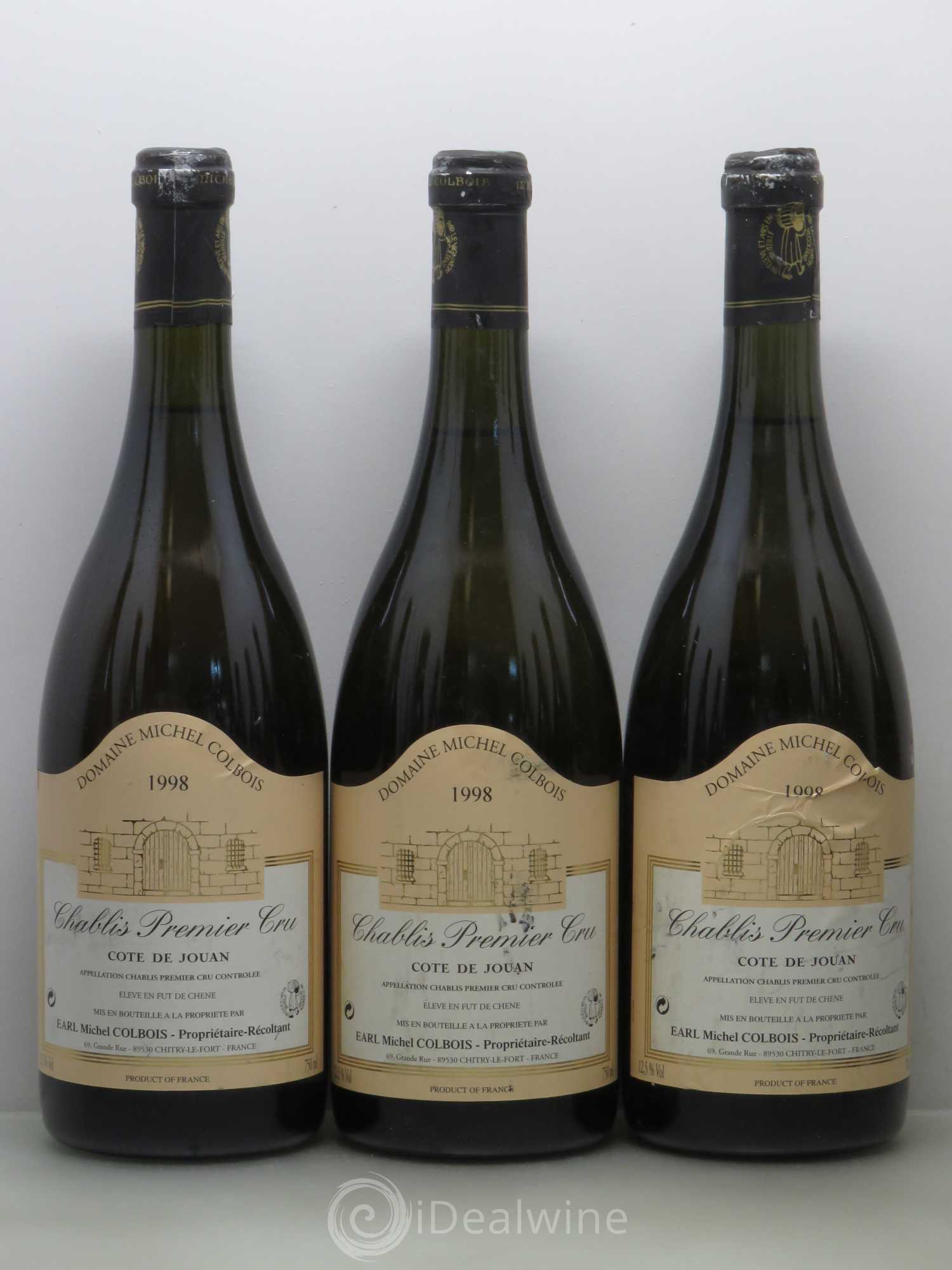 Chablis 1er Cru Côte de Jouan - Domaine Michel Colbois 1998 - Posten von 12 Flaschen - 1