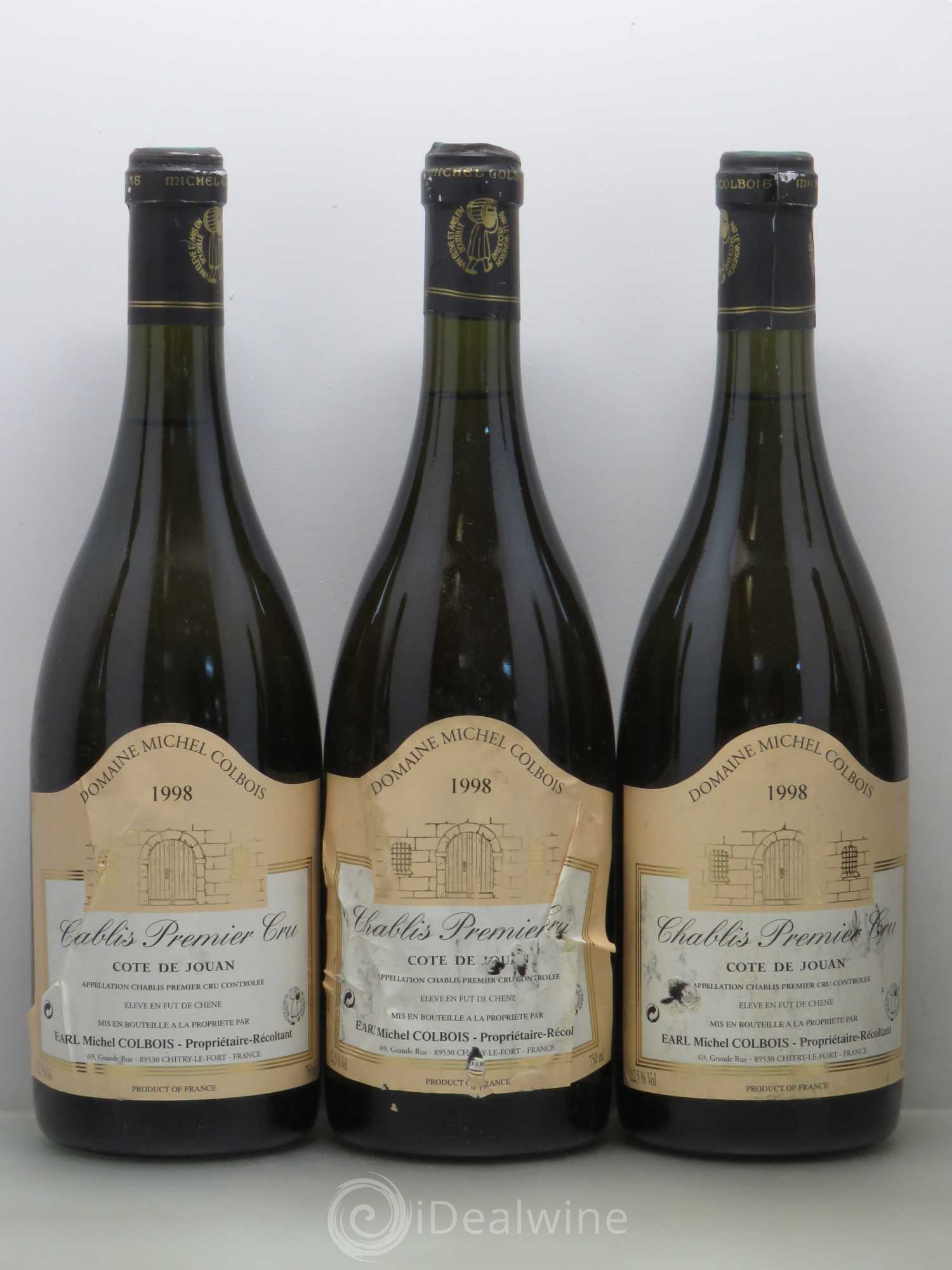Chablis 1er Cru Côte de Jouan - Domaine Michel Colbois 1998 - Posten von 12 Flaschen - 3