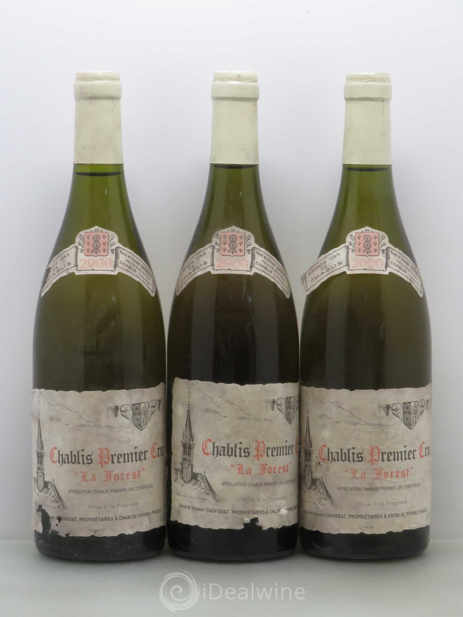 Chablis 1er Cru La Forest Vincent Dauvissat (Domaine) 2000 - Lot de 3 bouteilles - 0