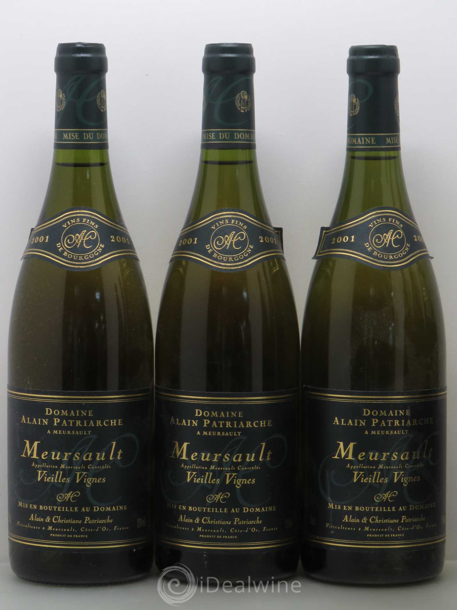 Meursault Vieilles vignes - Patriarche 2001 - Posten von 6 Flaschen - 1