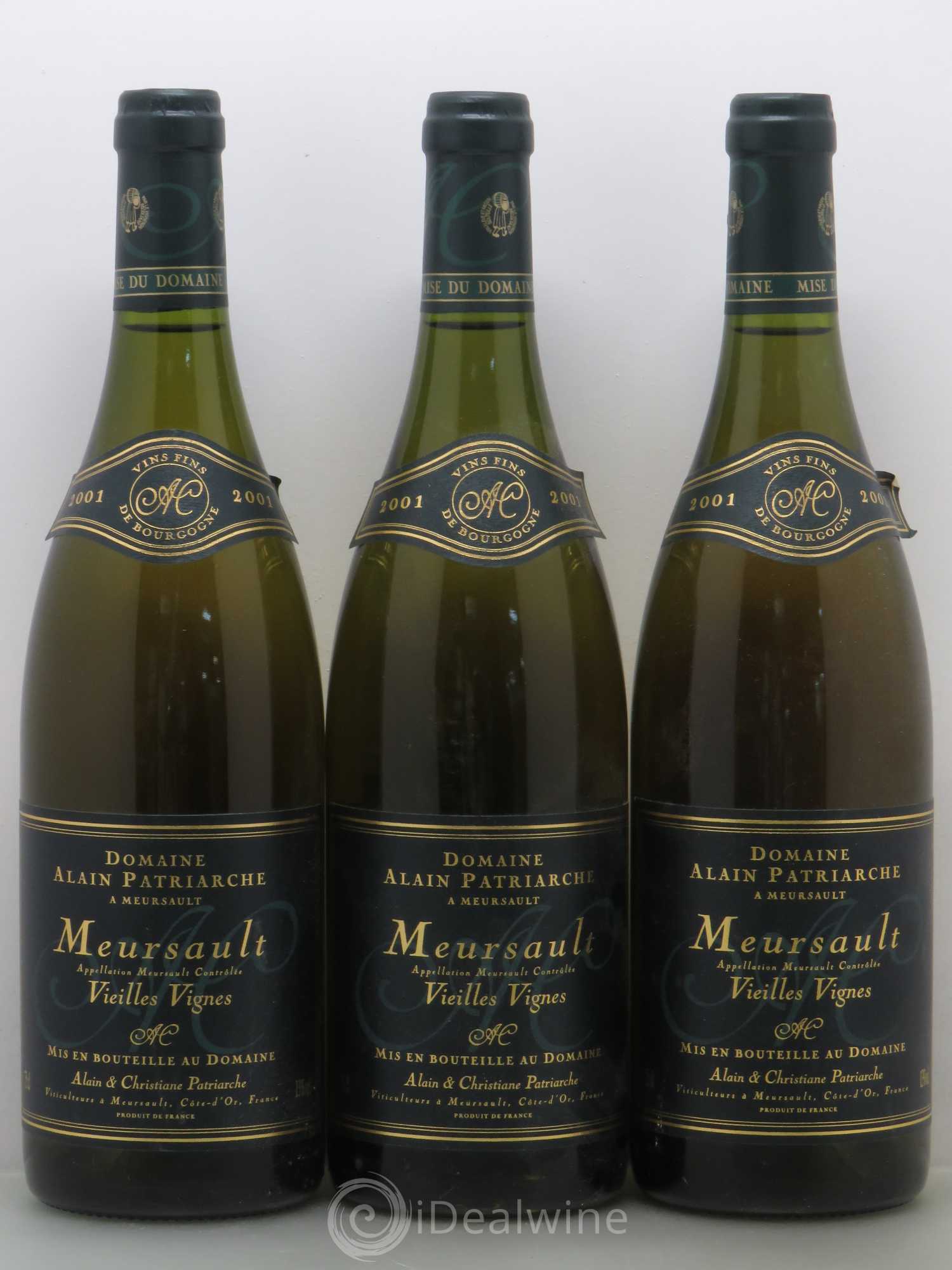 Meursault Vieilles vignes - Patriarche 2001 - Posten von 6 Flaschen - 2
