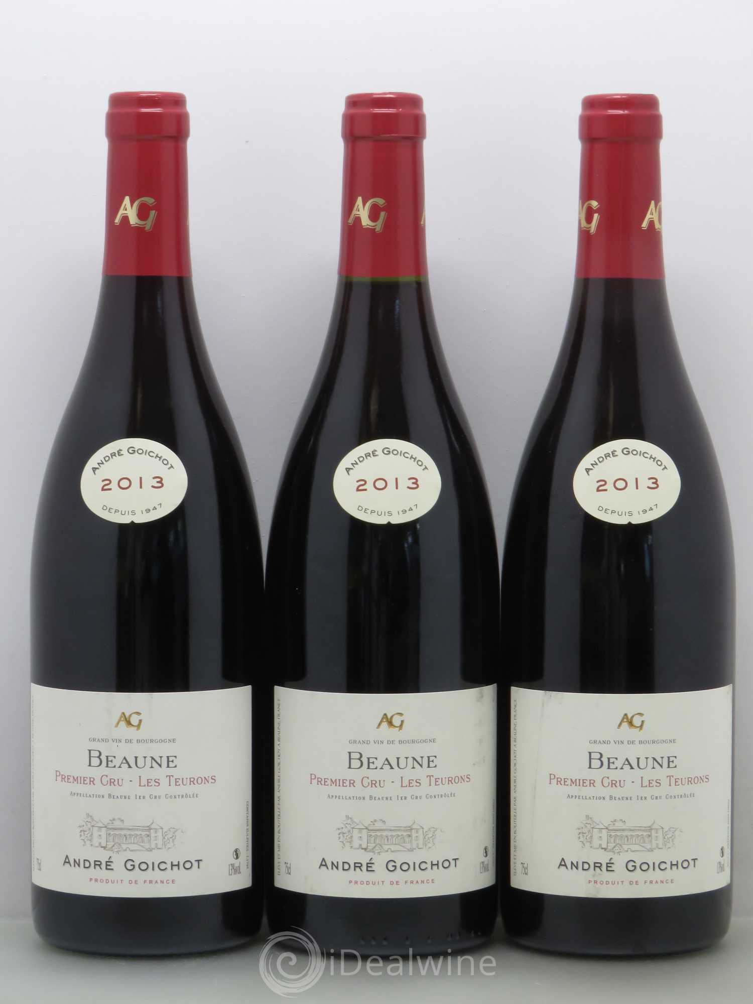 Beaune 1er Cru Les Teurons - André Goichot 2013 - Posten von 3 Flaschen - 0