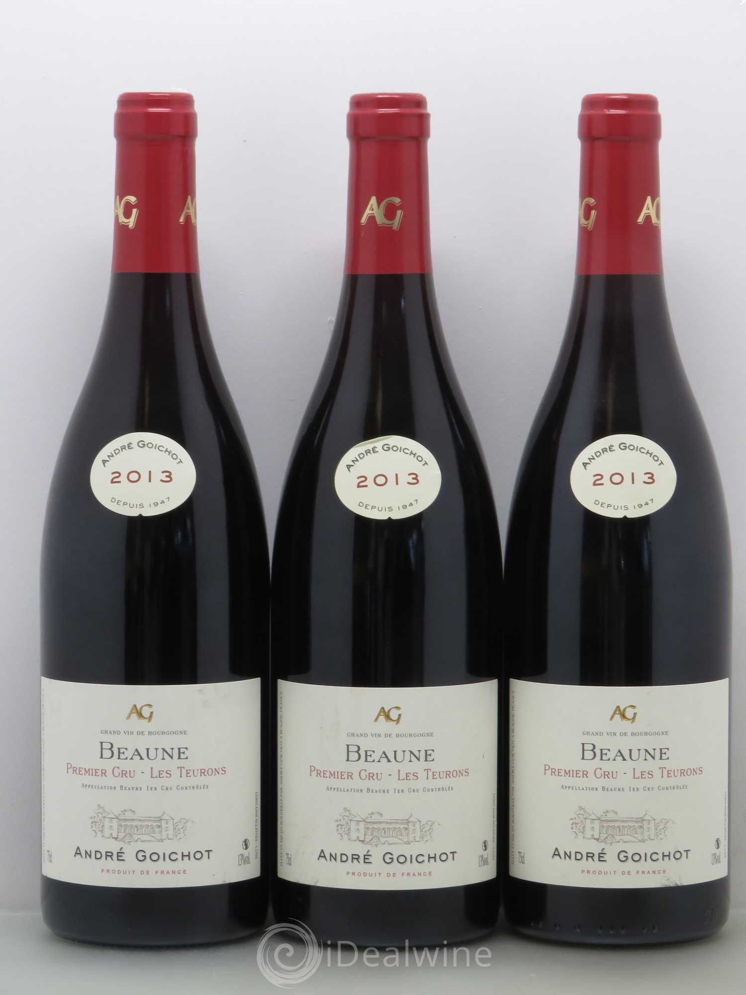 Beaune 1er Cru Les Teurons - André Goichot 2013 - Posten von 3 Flaschen - 0