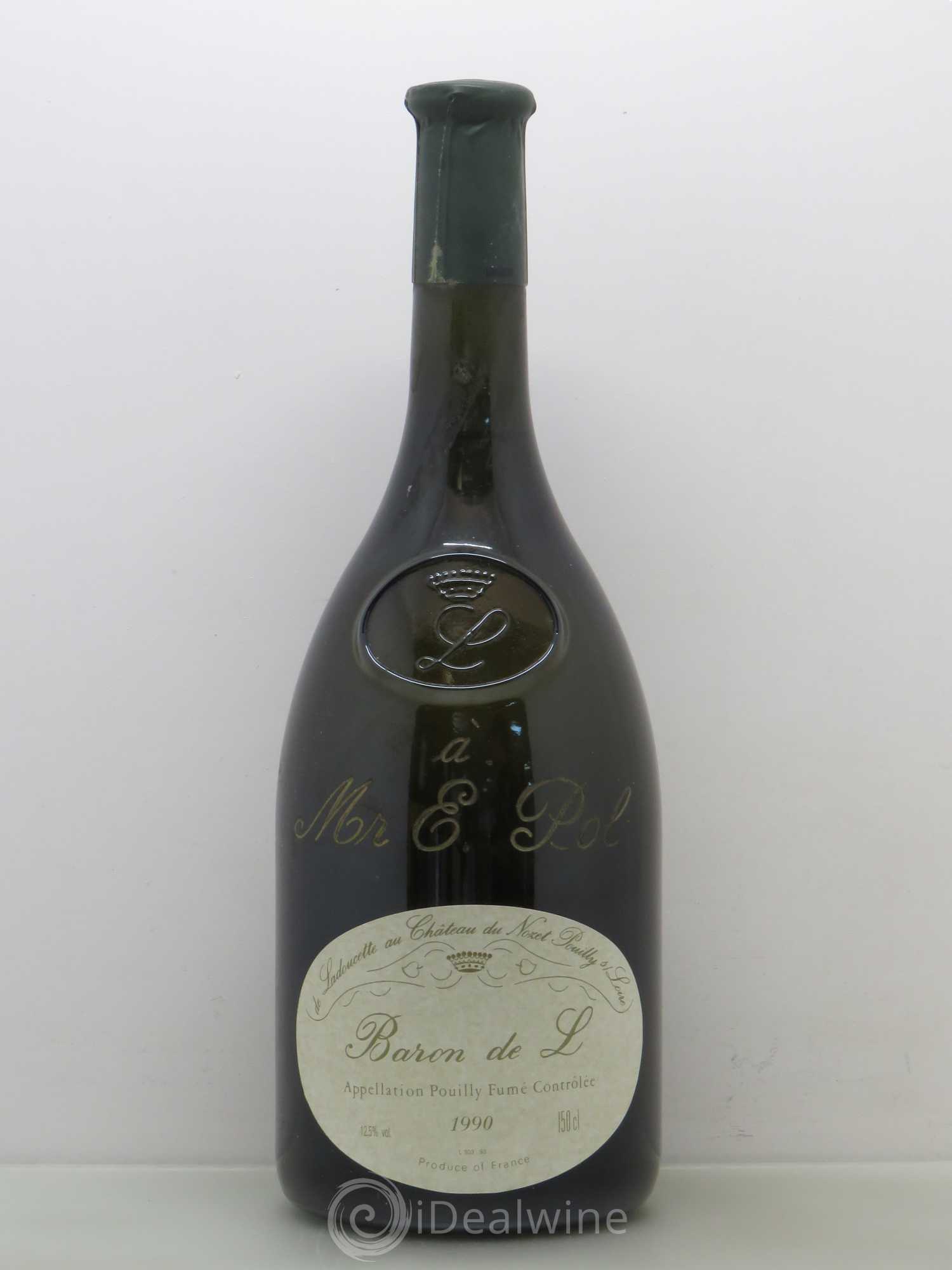 Pouilly-Fumé Baron de L Patrick de Ladoucette 1990 - Lot de 1 magnum - 0