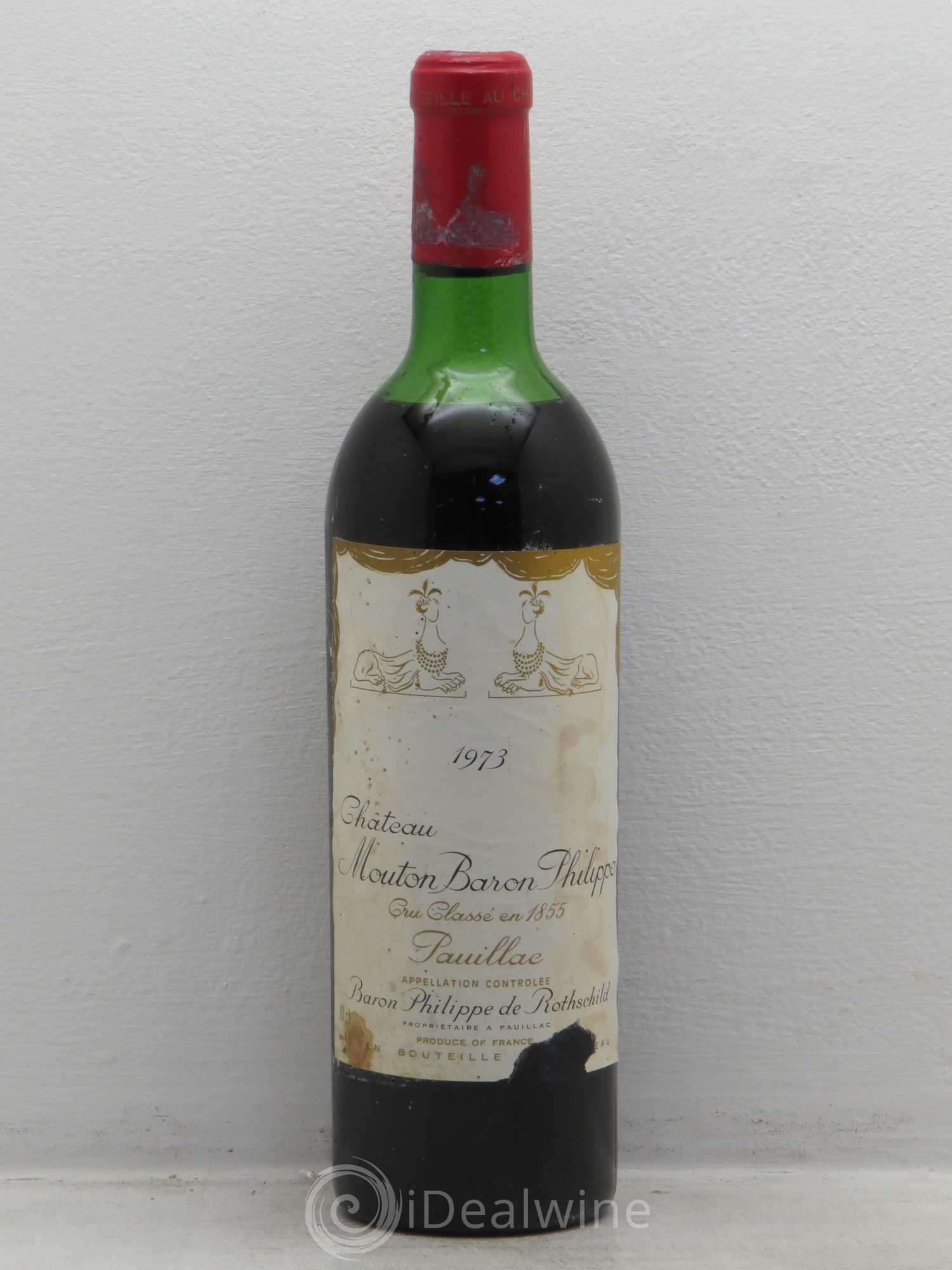 Château d' Armailhac - Mouton Baron(ne) Philippe 5ème Grand Cru Classé 1973 - Lot de 1 bouteille - 0