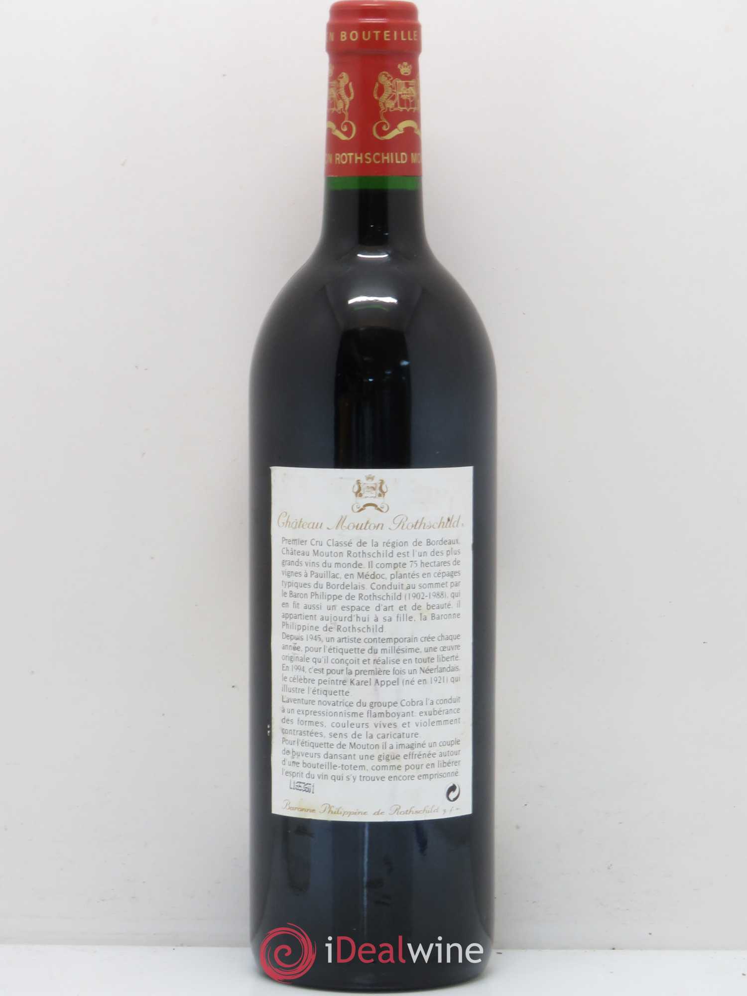 Château Mouton Rothschild 1er Grand Cru Classé 1994 - Lot de 1 bouteille - 1