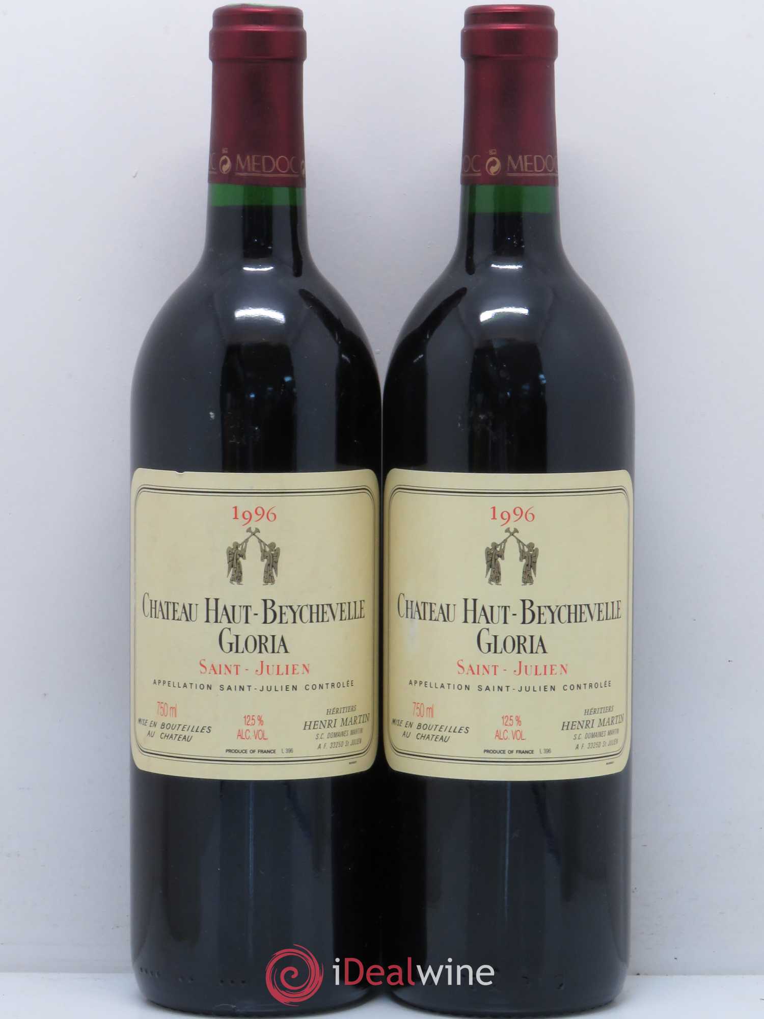 Saint-Julien Château Haut Beychevelle Gloria 1996 - Posten von 2 Flaschen - 0