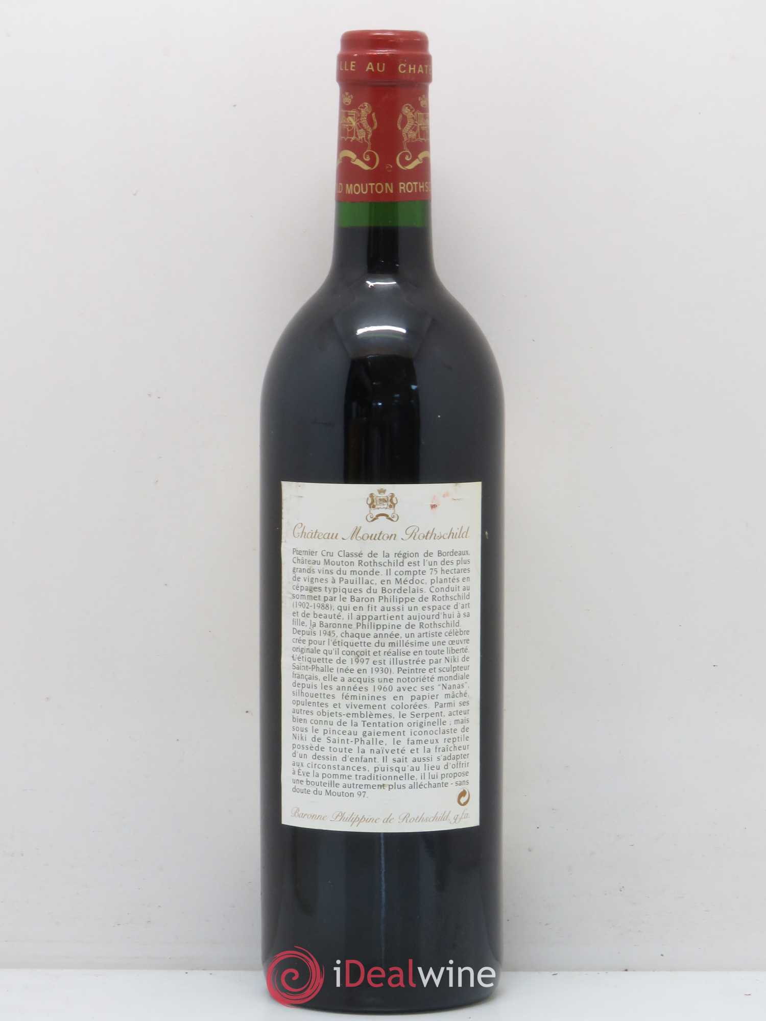 Château Mouton Rothschild 1er Grand Cru Classé 1997 - Lot de 1 bouteille - 1