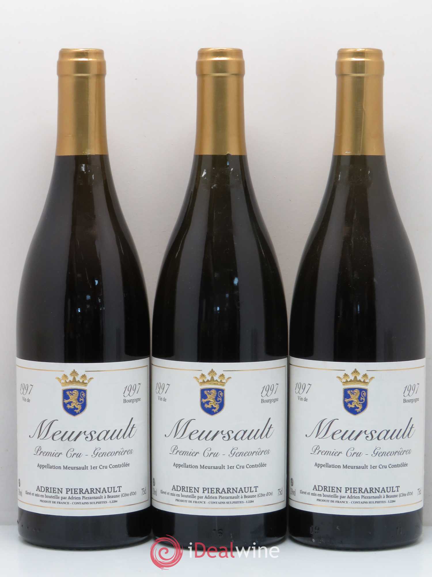 Meursault 1er Cru Genevrières Adrien Pereanault 1997 - Posten von 3 Flaschen - 0