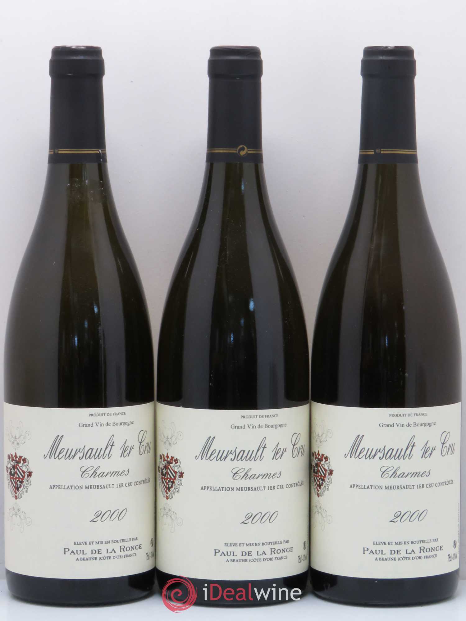 Meursault 1er Cru Les Charmes Paul de La Ronce 2000 - Posten von 3 Flaschen - 0