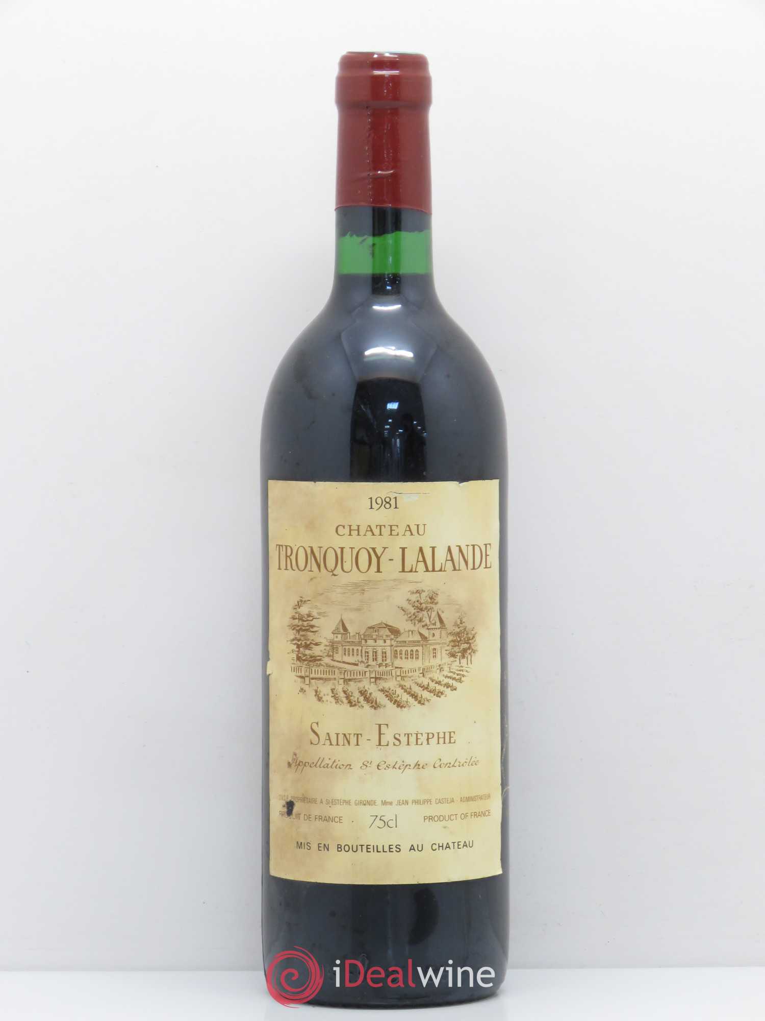 Château Tronquoy Lalande 1981 - Lot de 1 bouteille - 0