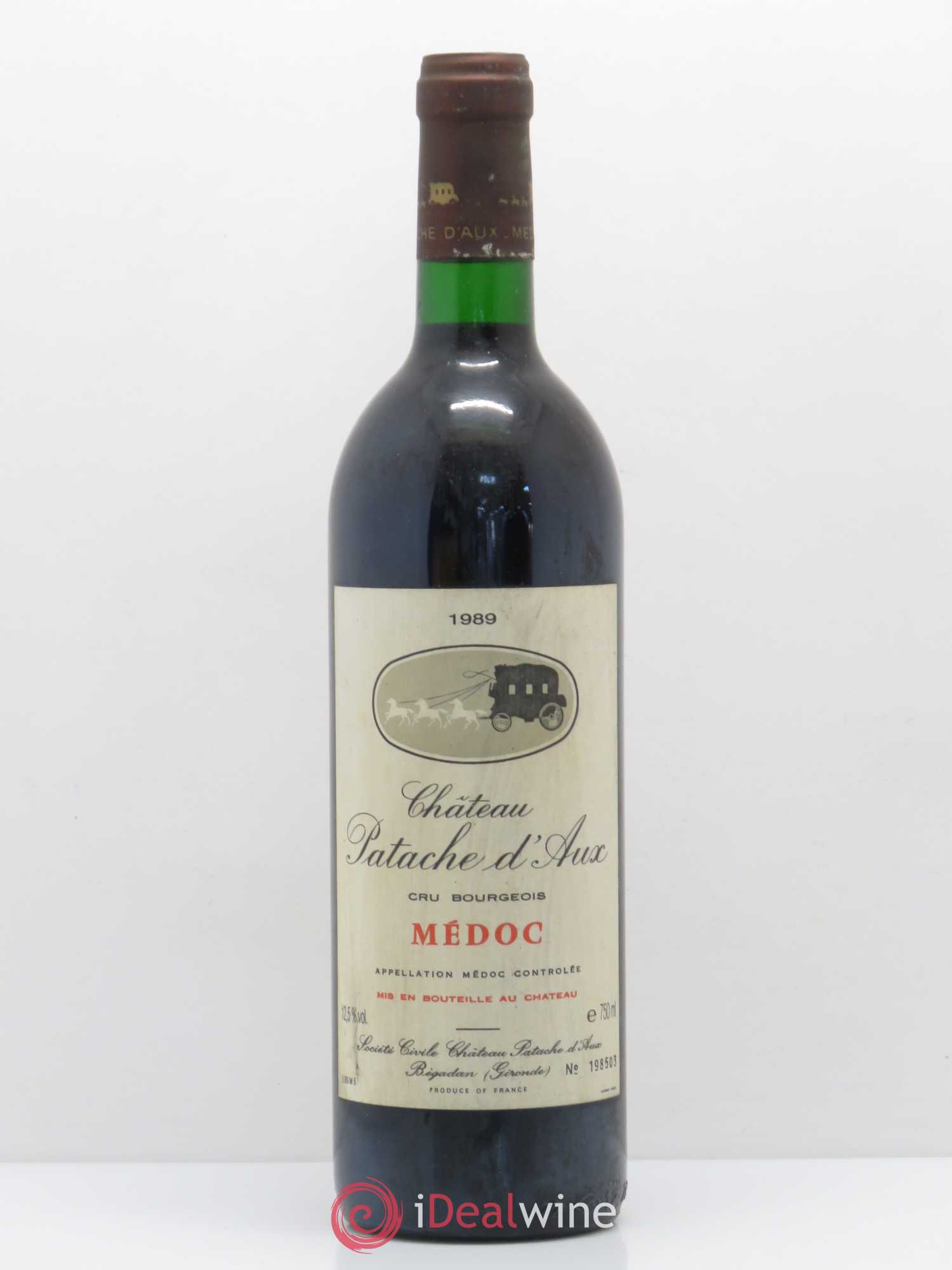 Château Patache d'Aux Cru Bourgeois 1989 - Lot de 1 bouteille - 0