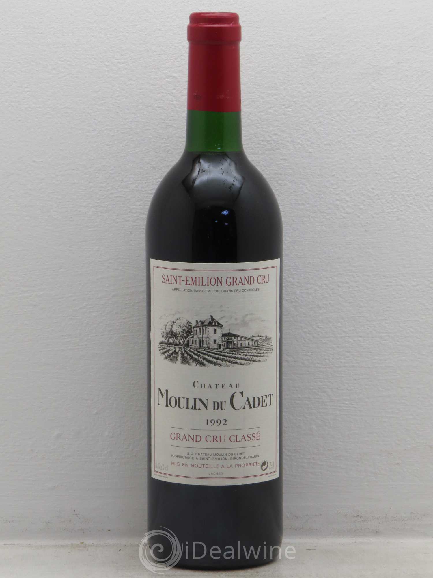 Château Moulin du Cadet Grand Cru Classé 1992 - Lot de 1 bouteille - 0