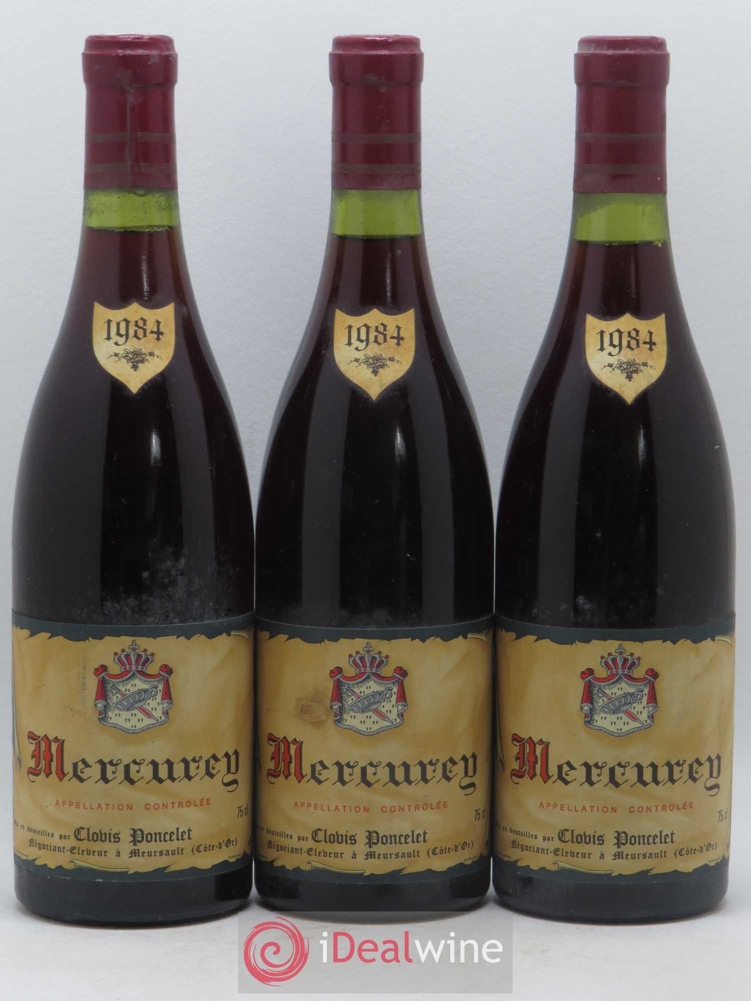 Mercurey Clovis Poncelet 1984 - Lot de 3 bouteilles - 0