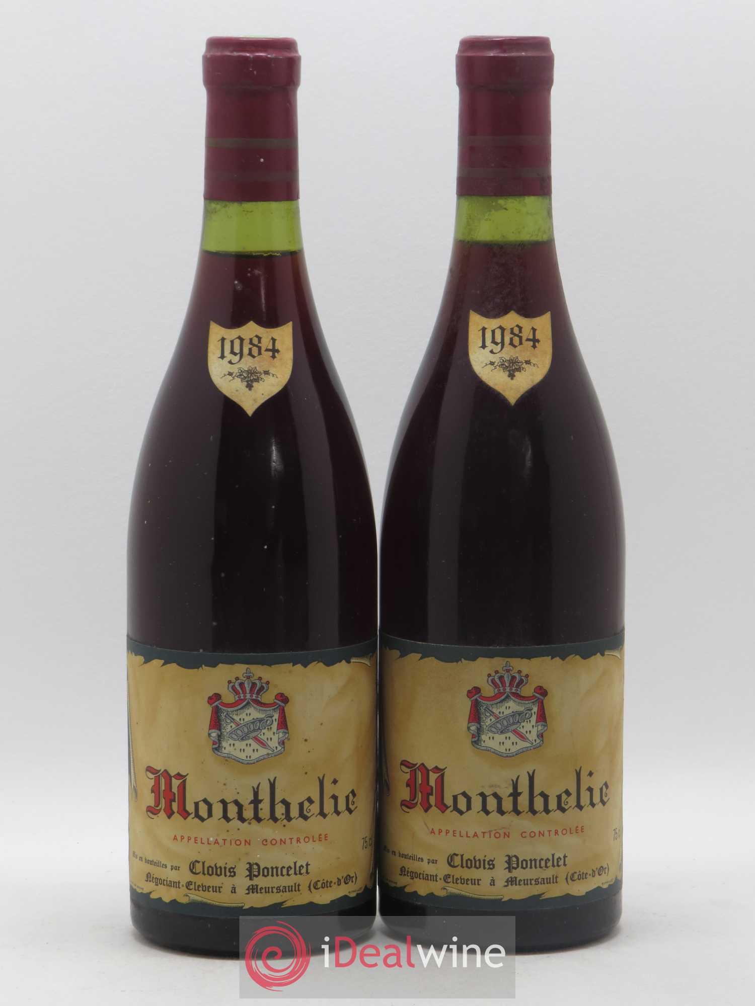 Monthélie Clovis Poncelet 1984 - Lot de 2 bouteilles - 0