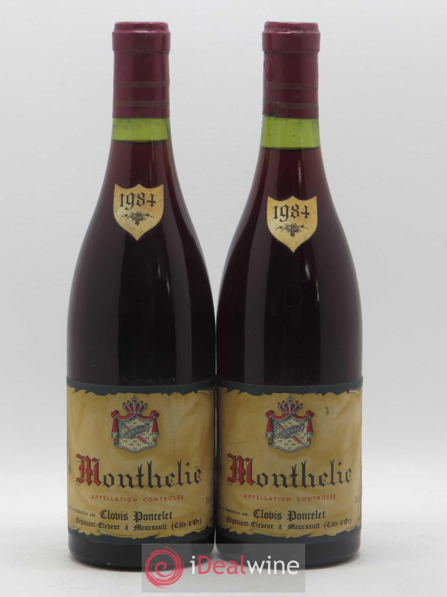 Monthélie Clovis Poncelet 1984 - Lot de 2 bouteilles - 0