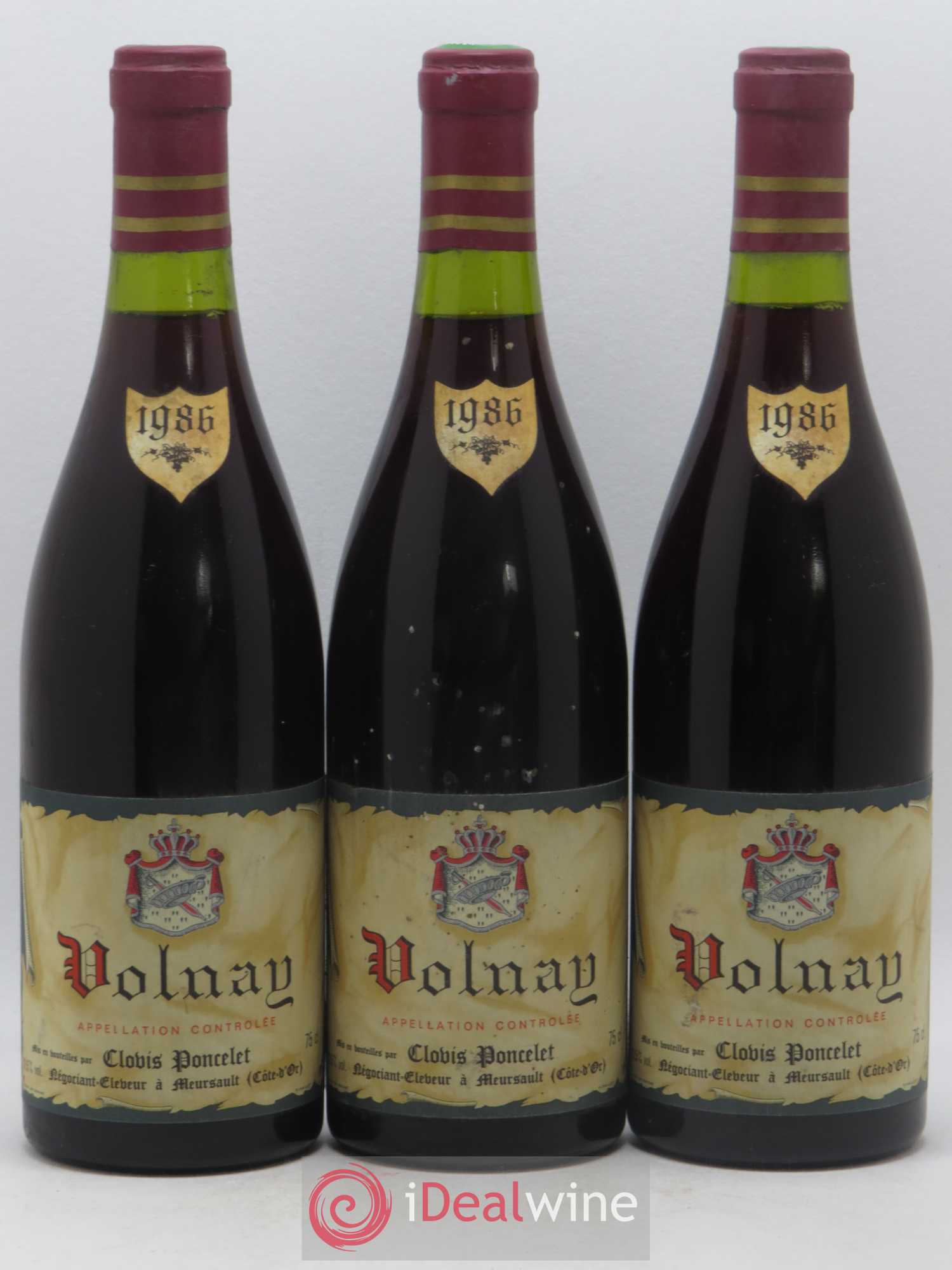 Volnay Clovis Poncelet 1986 - Posten von 3 Flaschen - 0