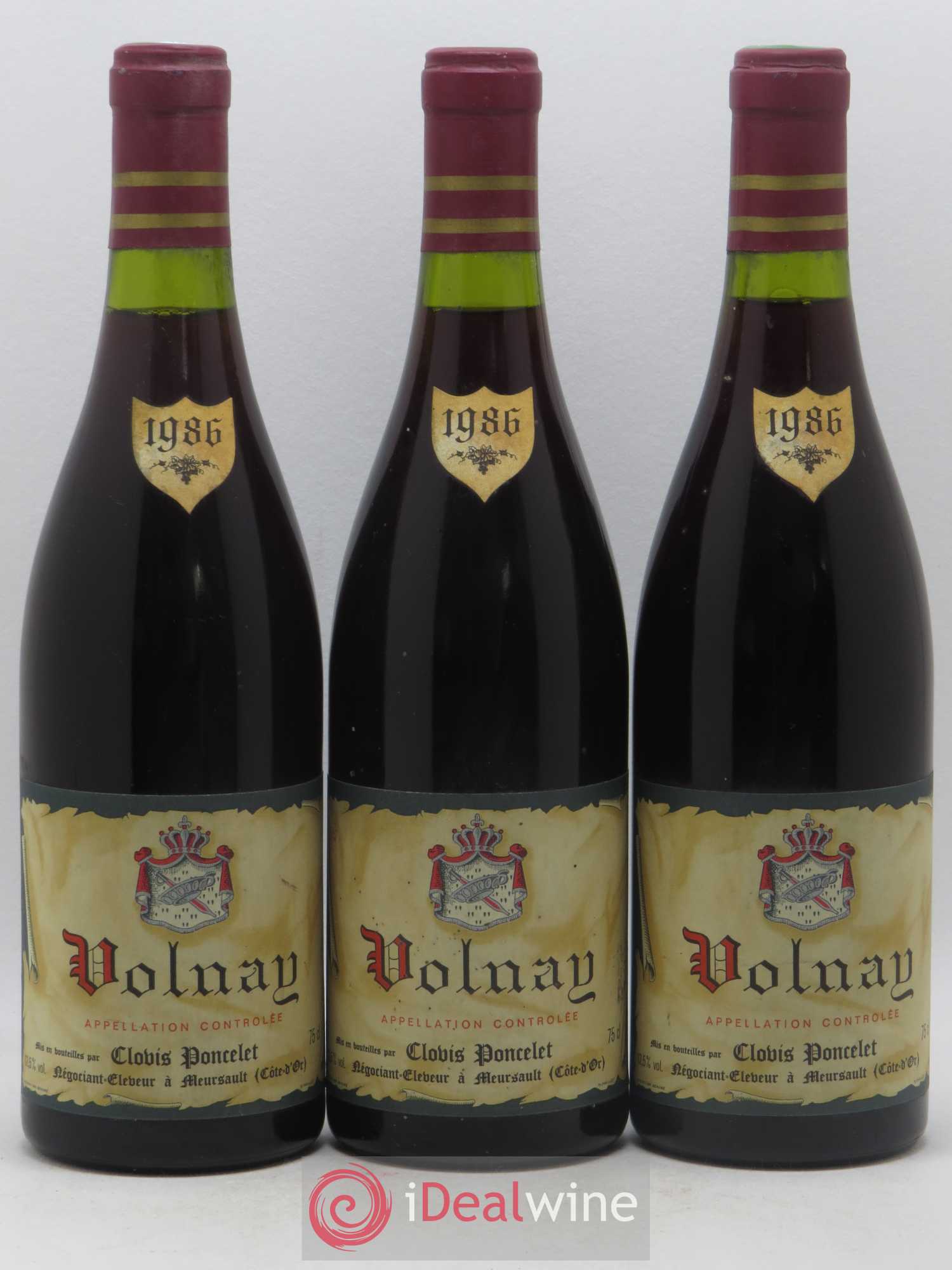 Volnay Clovis Poncelet 1986 - Posten von 3 Flaschen - 0