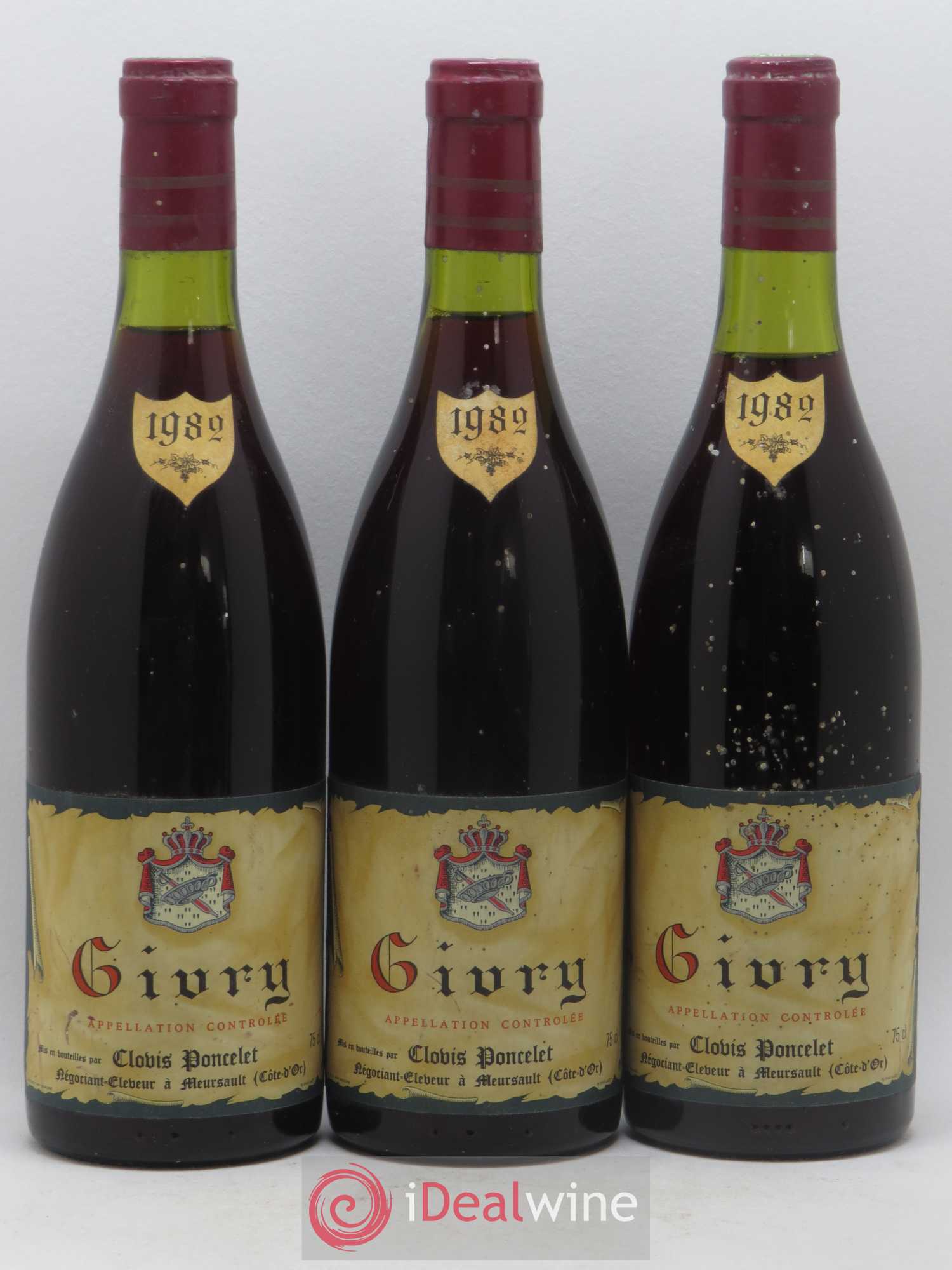 Givry Clovis Poncelet 1982 - Lot de 3 bouteilles - 0